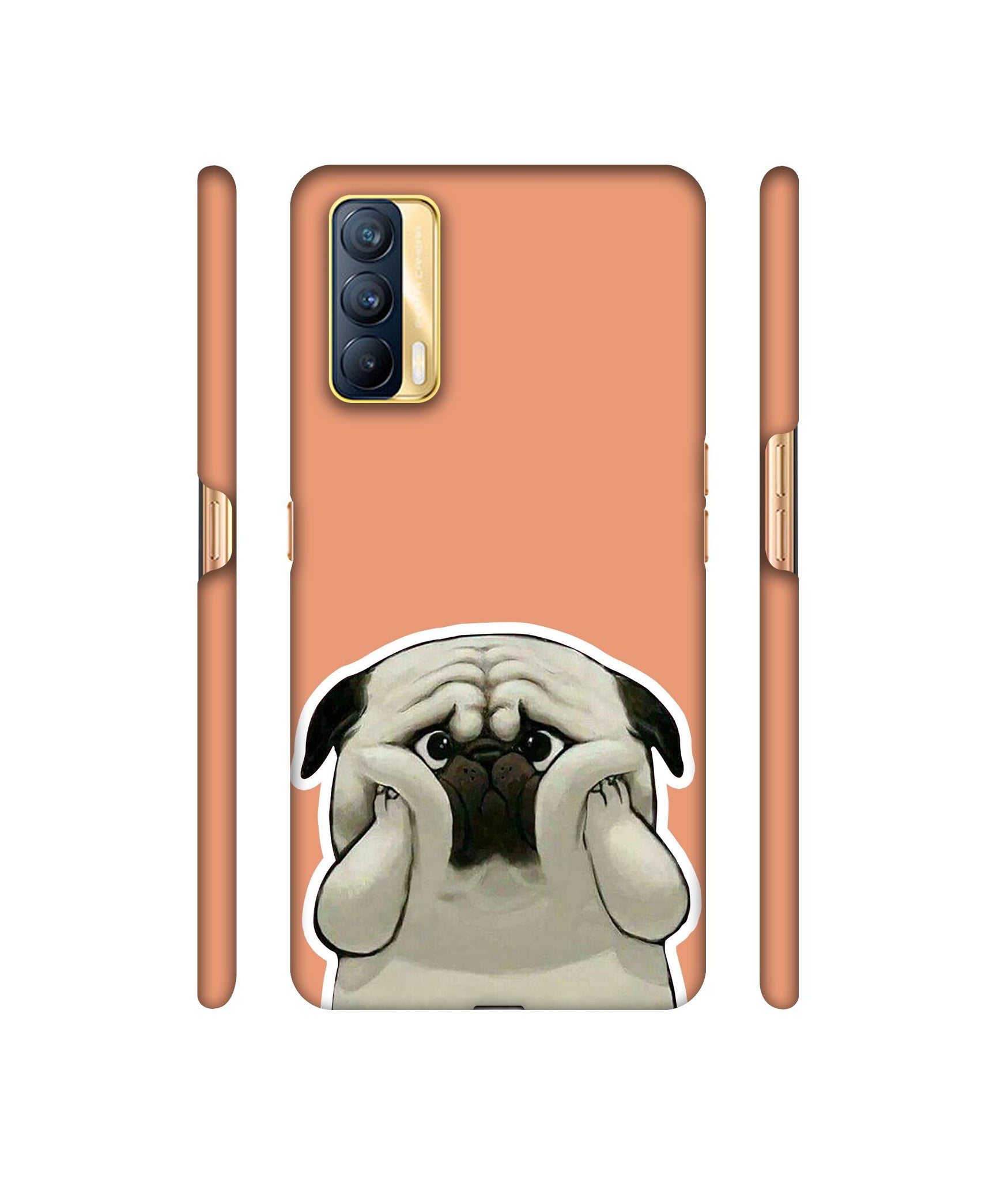 Pot Dog Pich Colour Designer Hard Back Cover for Realme X7 5G