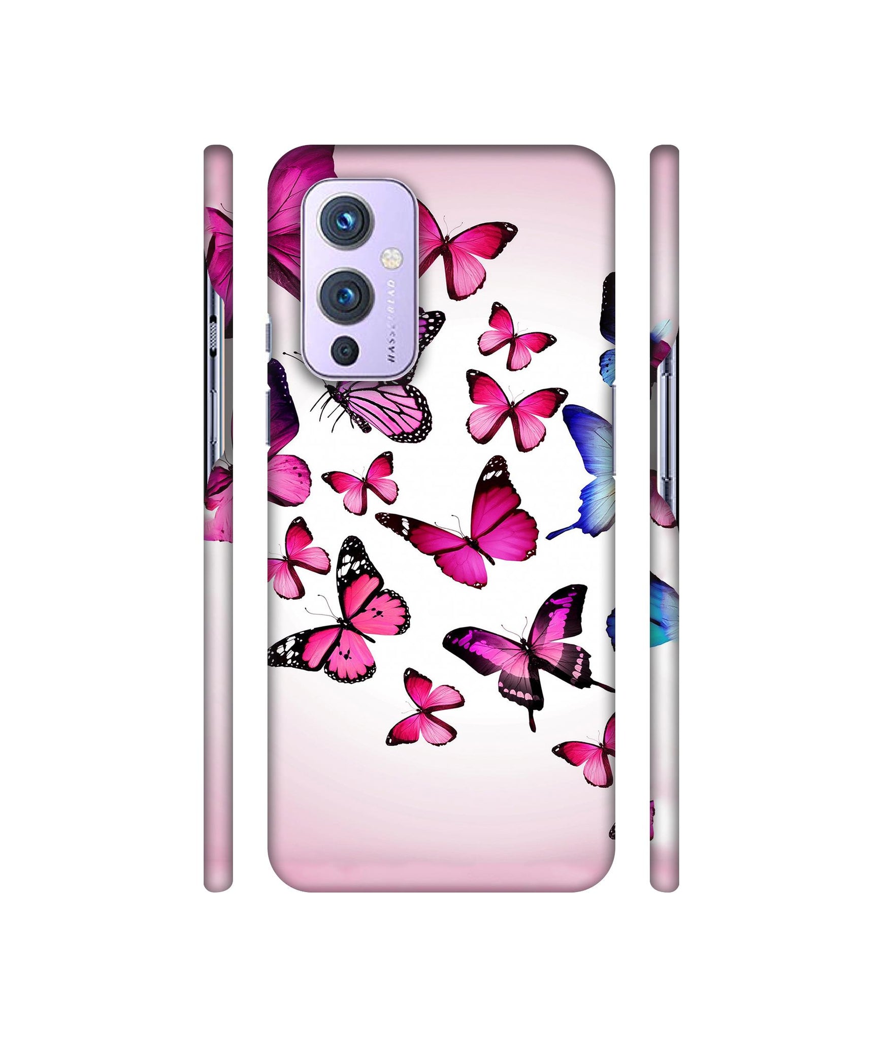 Flying Colorful Butterfly Designer Hard Back Cover for OnePlus 9