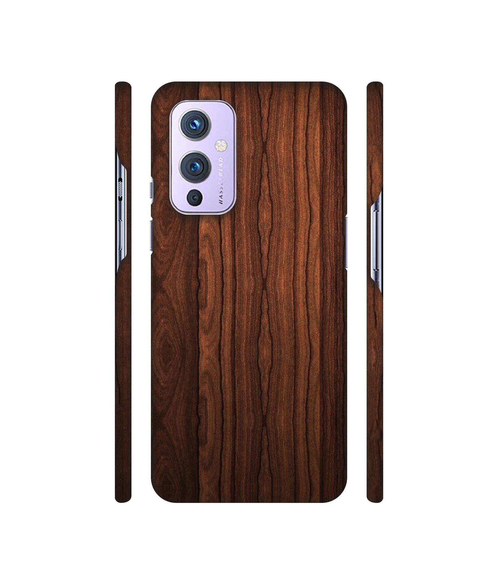 Brown Wooden Texture Designer Hard Back Cover for OnePlus 9