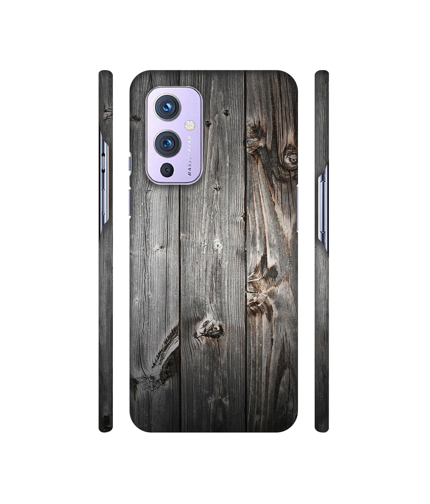 Grey Wooden Texture Designer Hard Back Cover for OnePlus 9