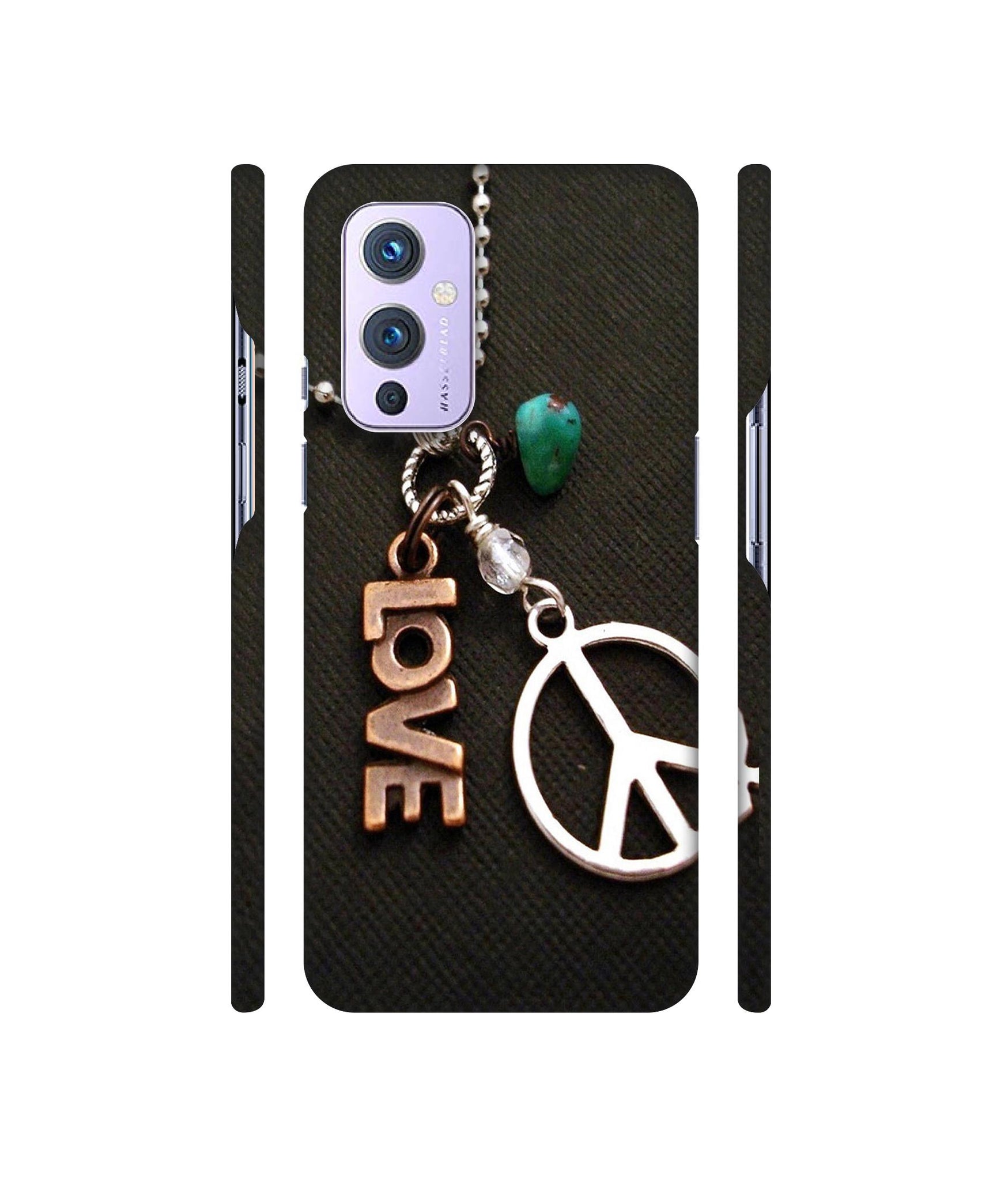 Love and Peace Designer Hard Back Cover for OnePlus 9