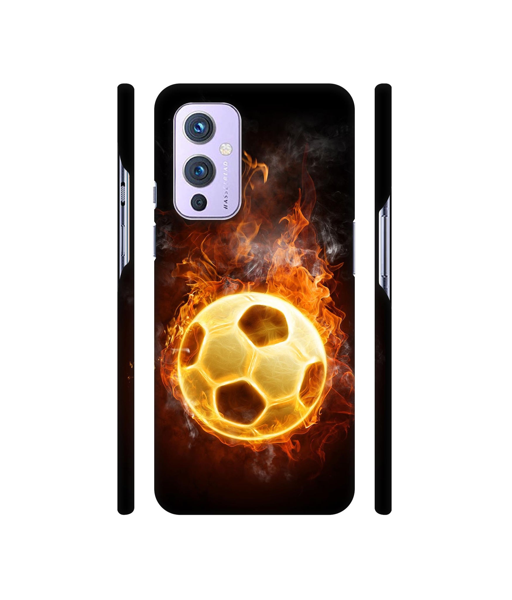 Football & Fire Designer Hard Back Cover for OnePlus 9