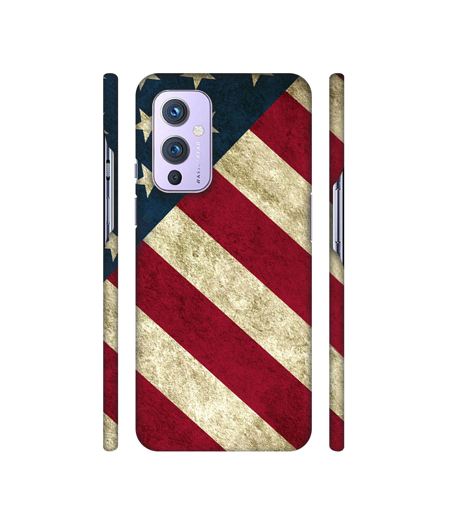 USA Flag Designer Hard Back Cover for OnePlus 9