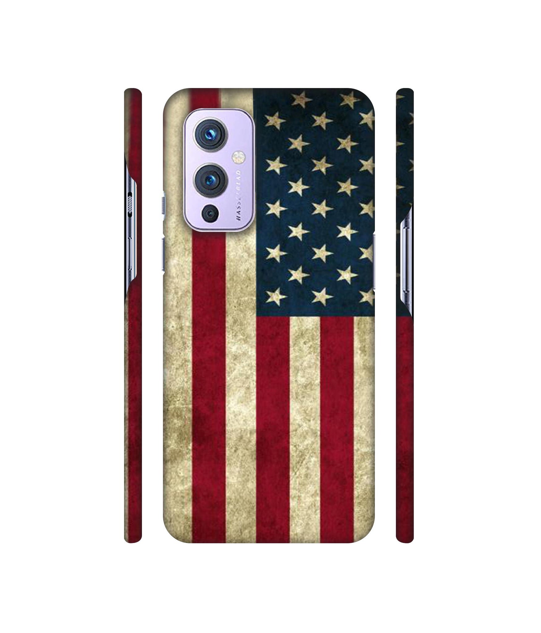 Vingate USA Flag Designer Hard Back Cover for OnePlus 9