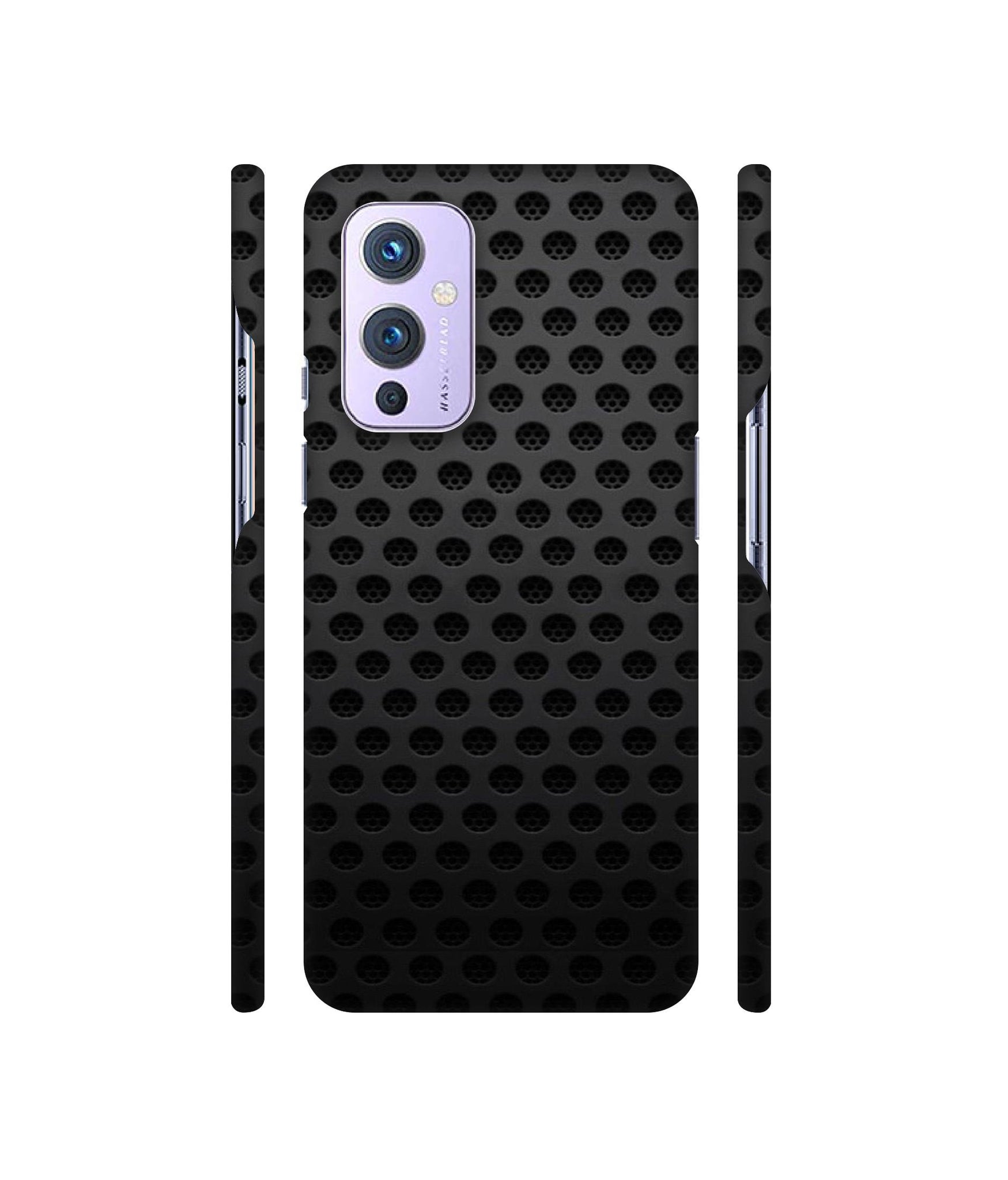 Black Circle Designer Hard Back Cover for OnePlus 9