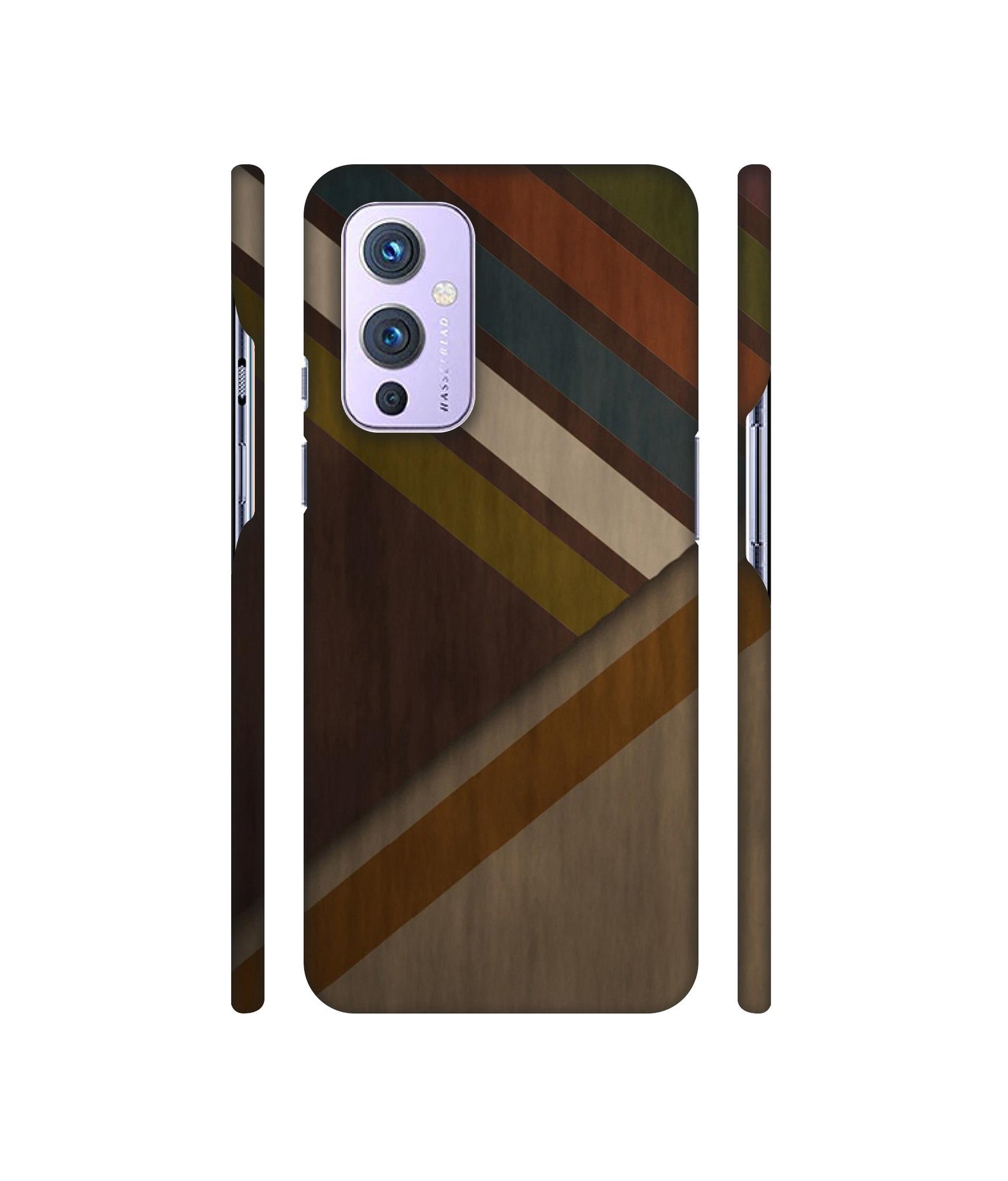 Colorful Wooden Pattern Designer Hard Back Cover for OnePlus 9