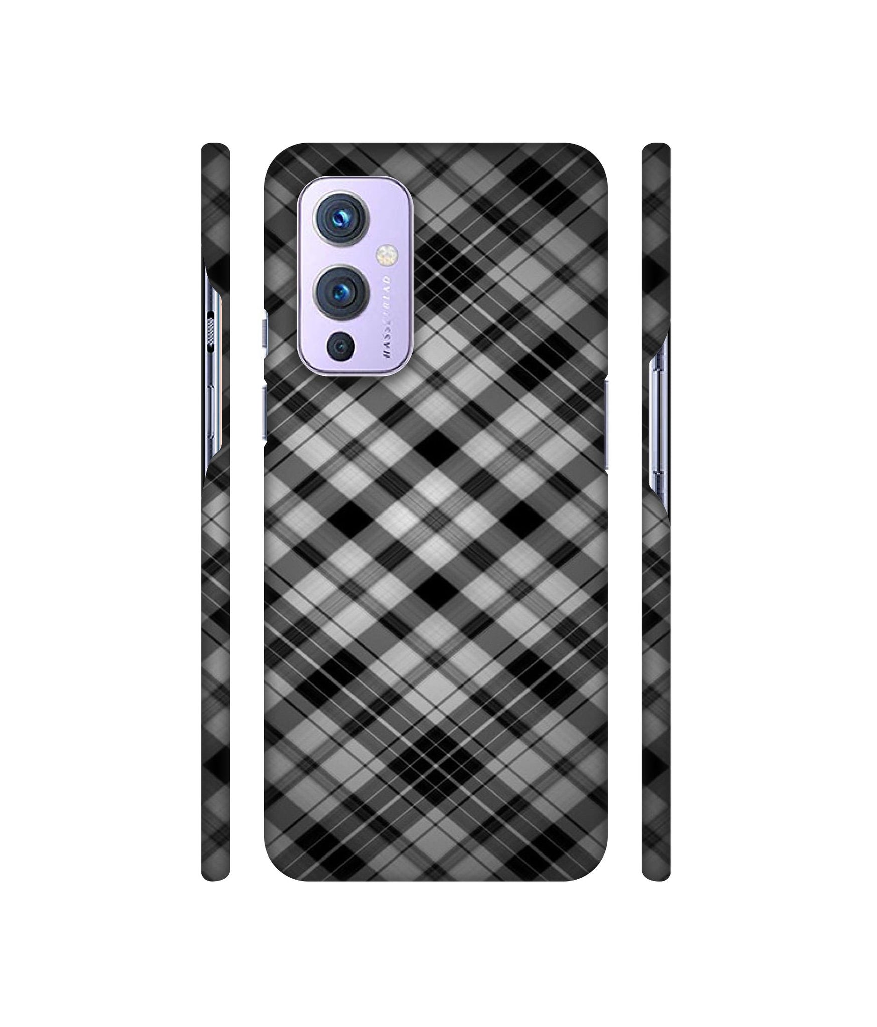 Black Stripes Pattern Designer Hard Back Cover for OnePlus 9