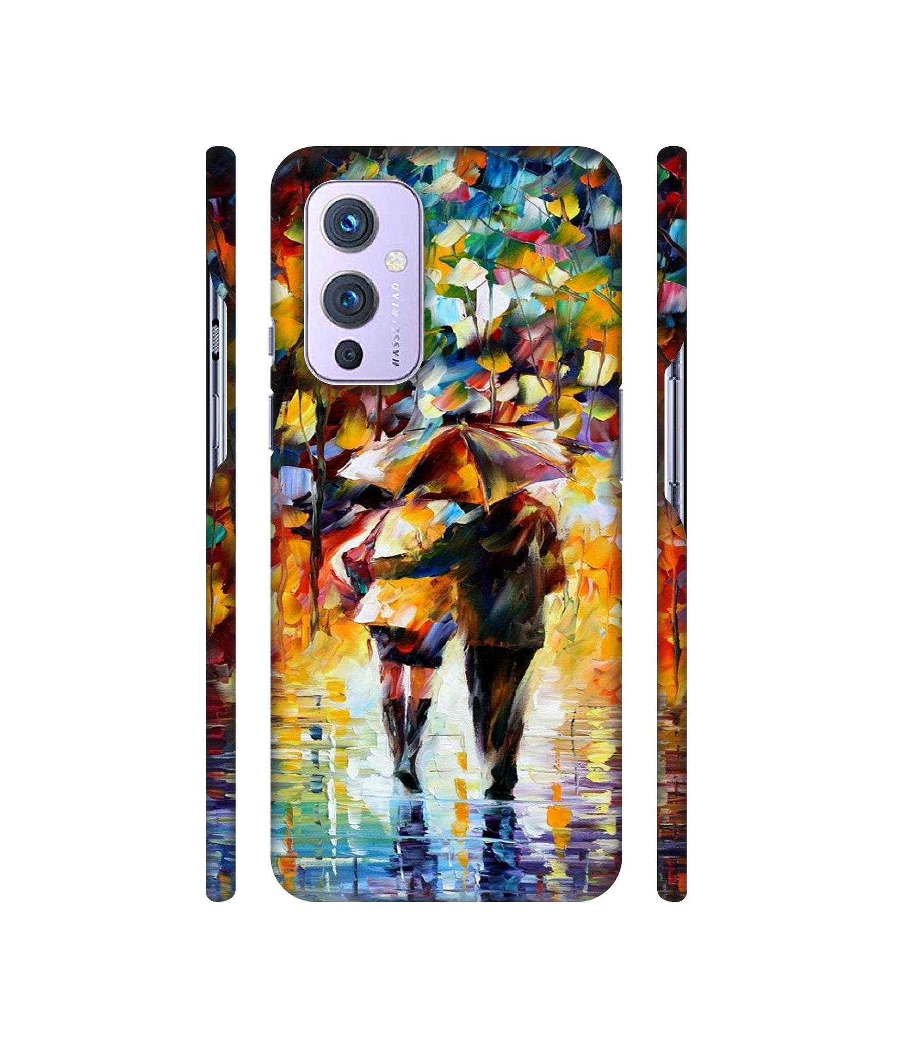 Paint Couple Pattern Designer Hard Back Cover for OnePlus 9