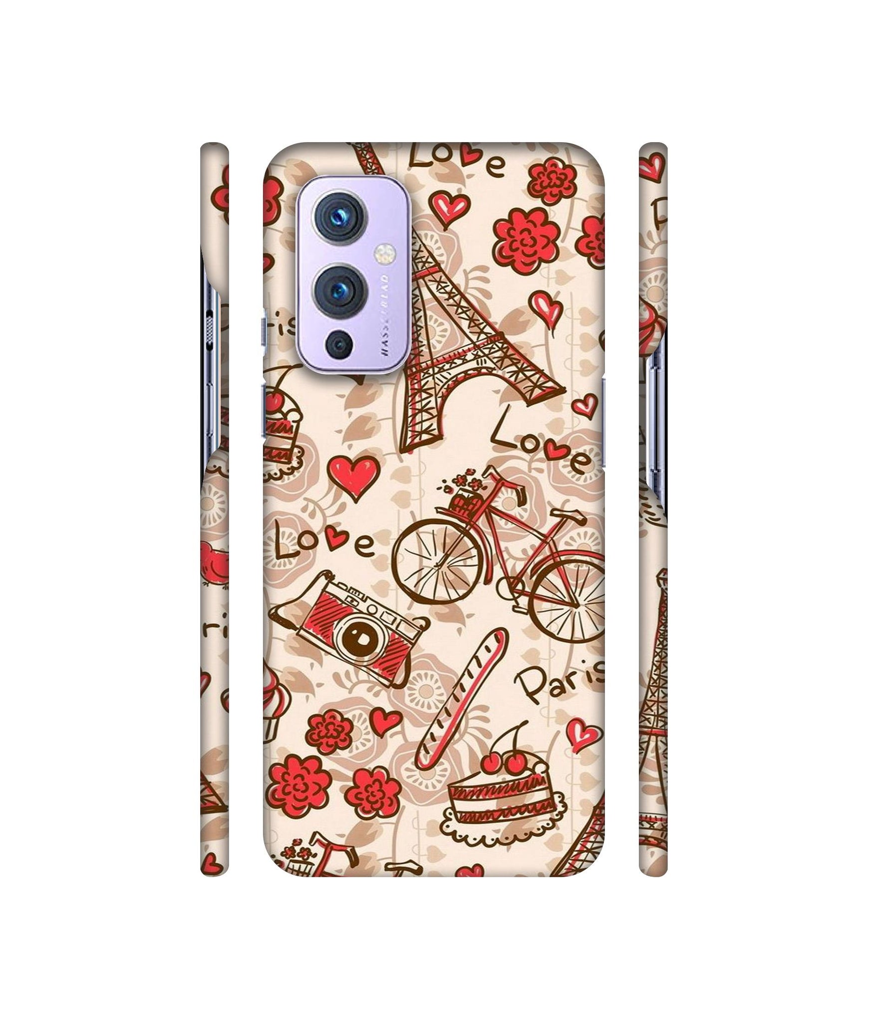 Vintage Paris Designer Hard Back Cover for OnePlus 9