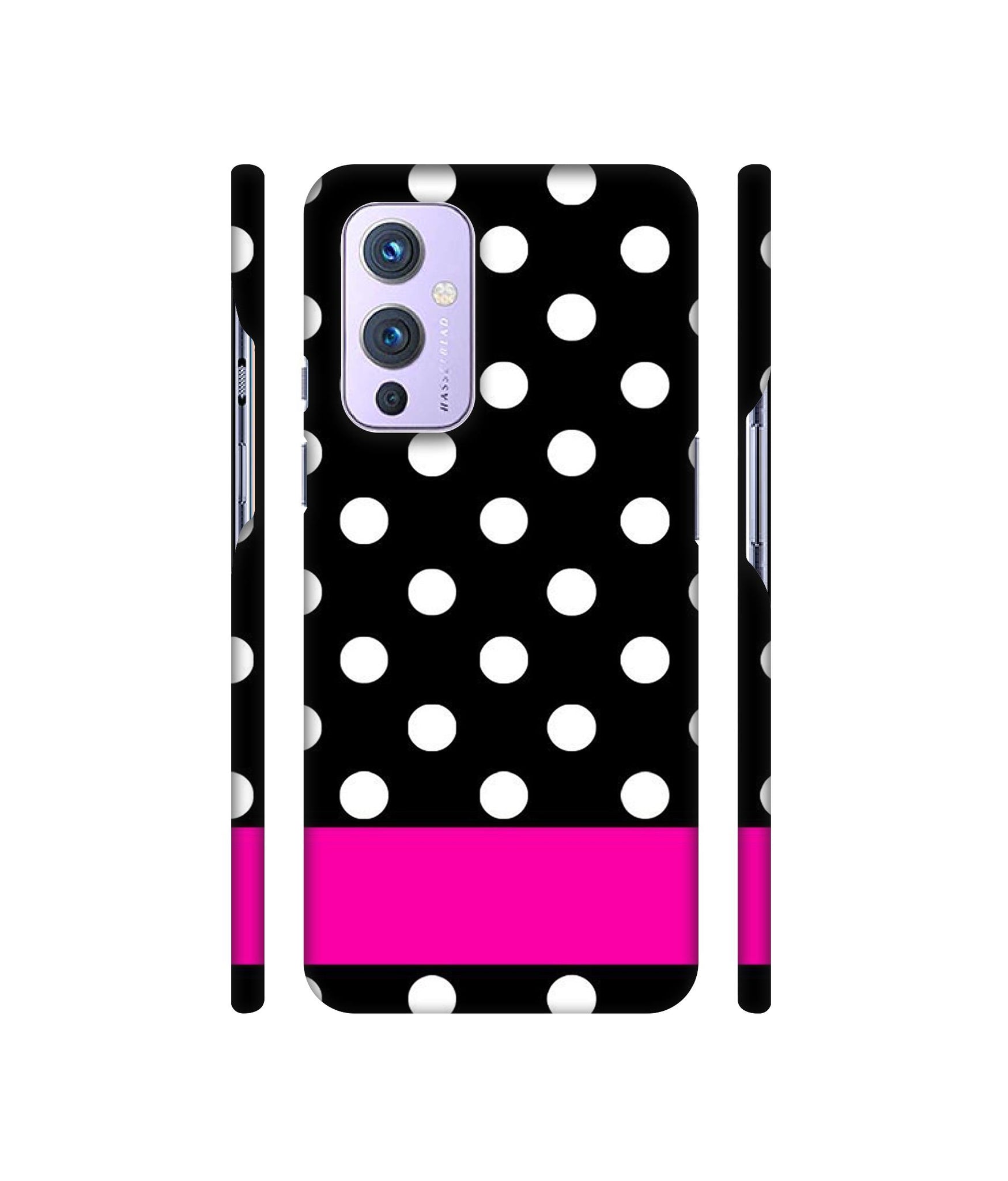 White Dots Pattern Designer Hard Back Cover for OnePlus 9