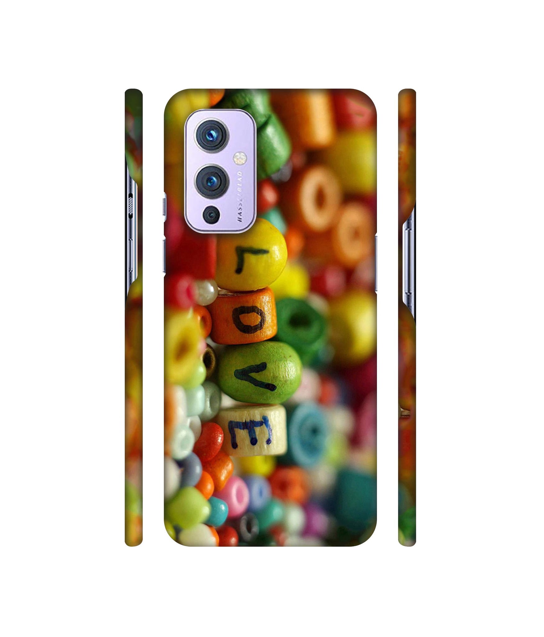 Colorful Love Designer Hard Back Cover for OnePlus 9