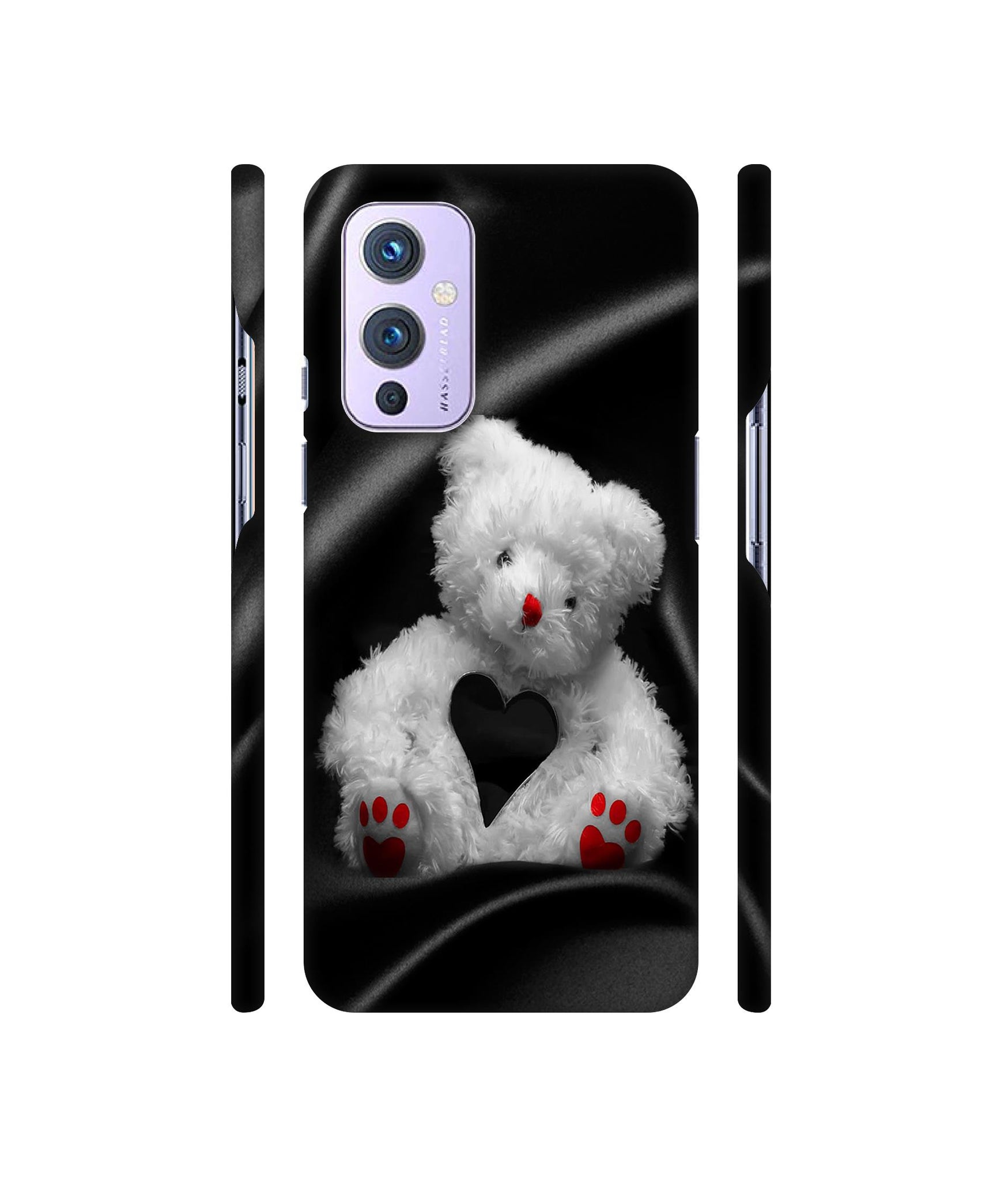 White Teddy Bear Designer Hard Back Cover for OnePlus 9