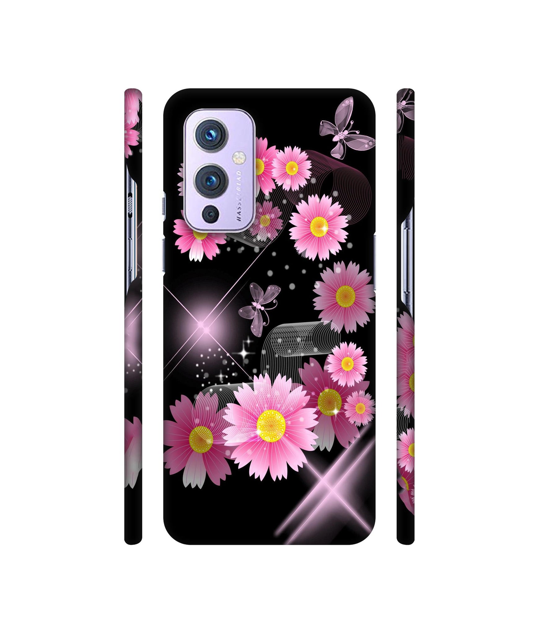 Pink Flower Designer Hard Back Cover for OnePlus 9