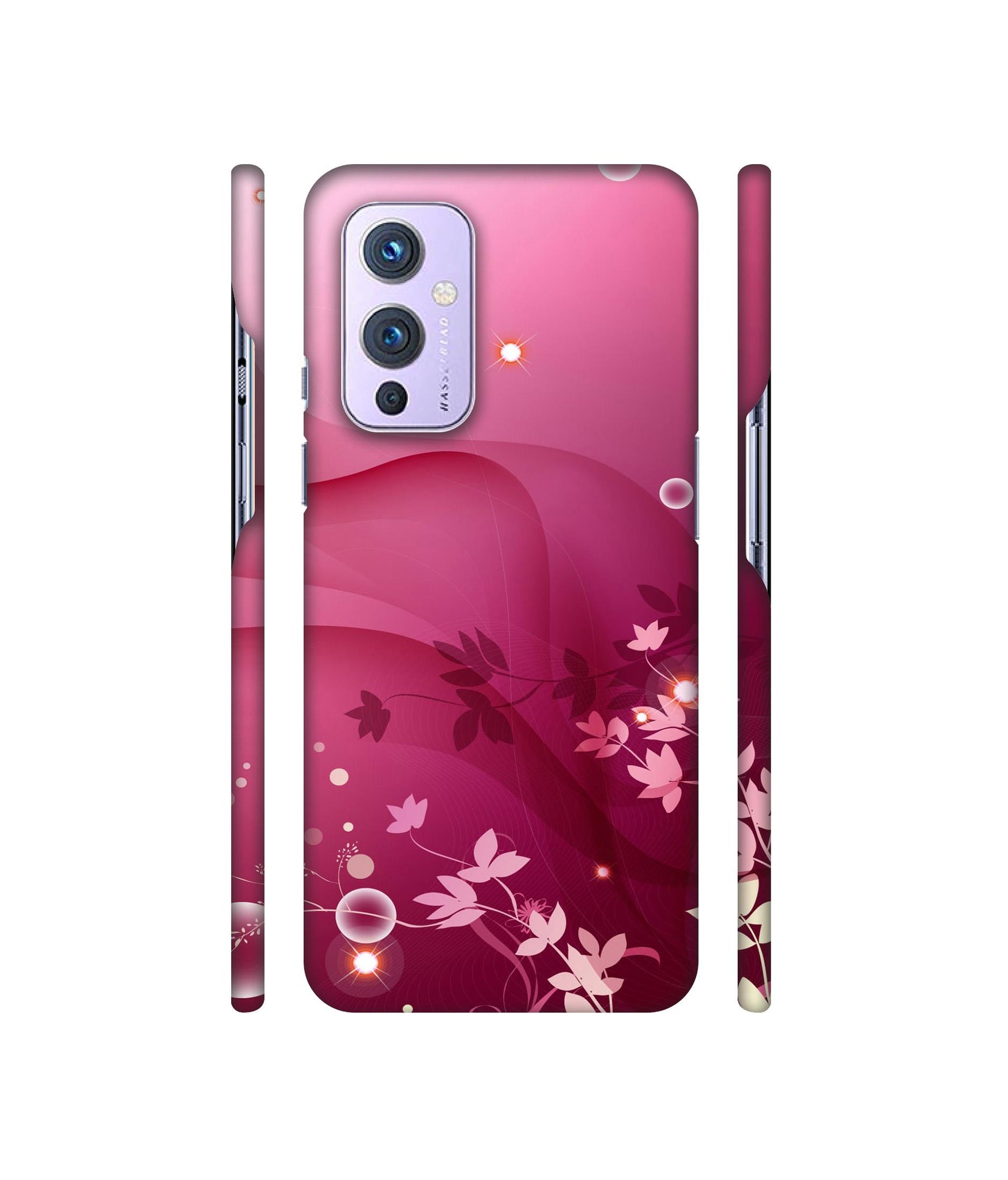 Pink Abstract Designer Hard Back Cover for OnePlus 9