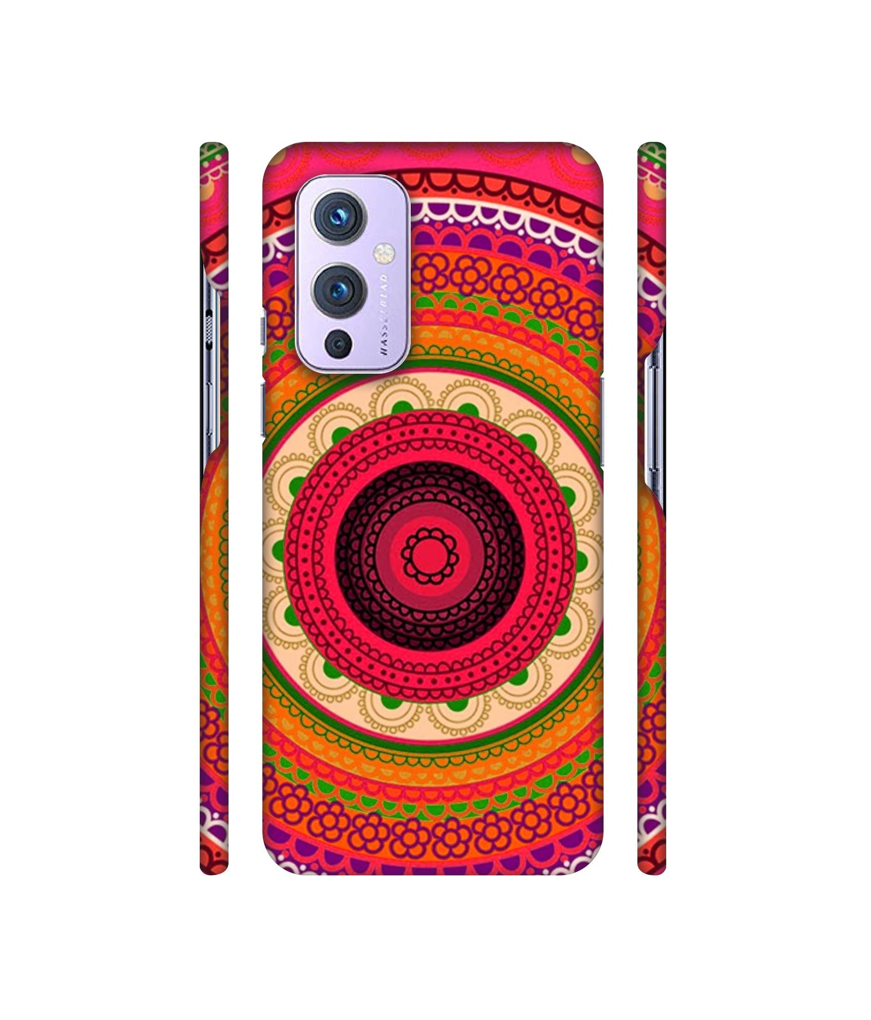 Round Rangoli Designer Hard Back Cover for OnePlus 9