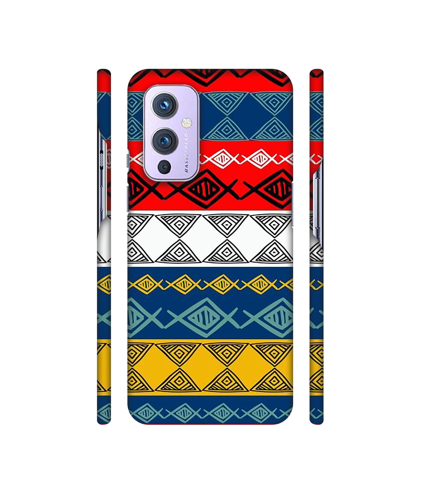 Colorful Hand Made Rangoli Art Designer Hard Back Cover for OnePlus 9