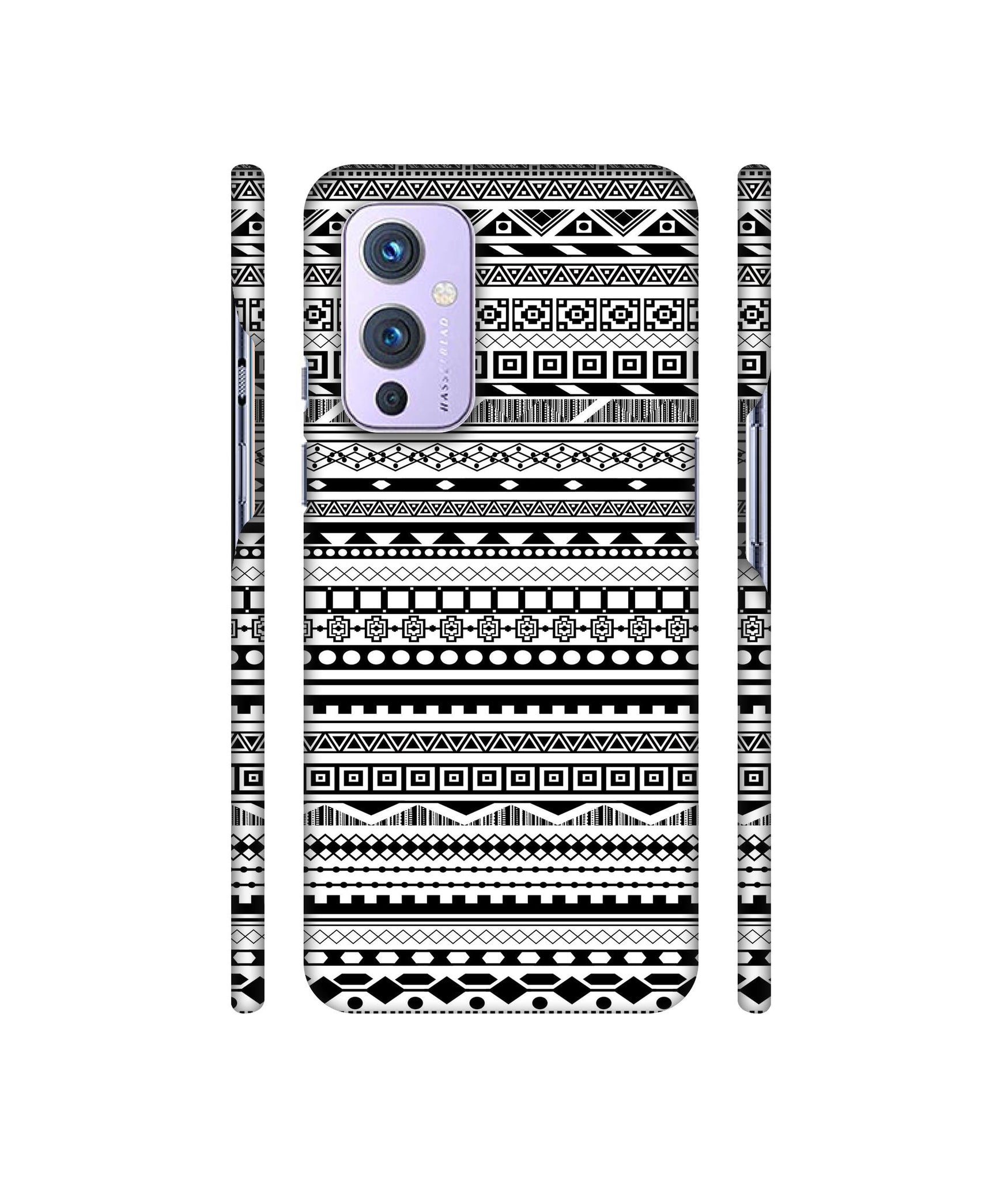 Black & White Patterns Designer Hard Back Cover for OnePlus 9