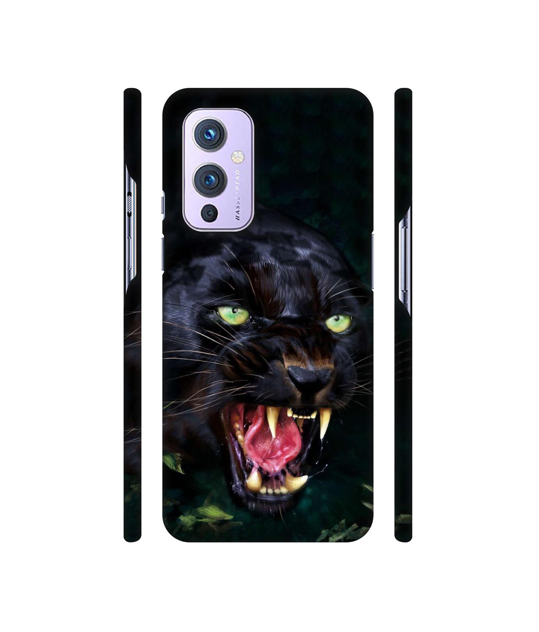 Angry Black Tiger Face Designer Hard Back Cover for OnePlus 9