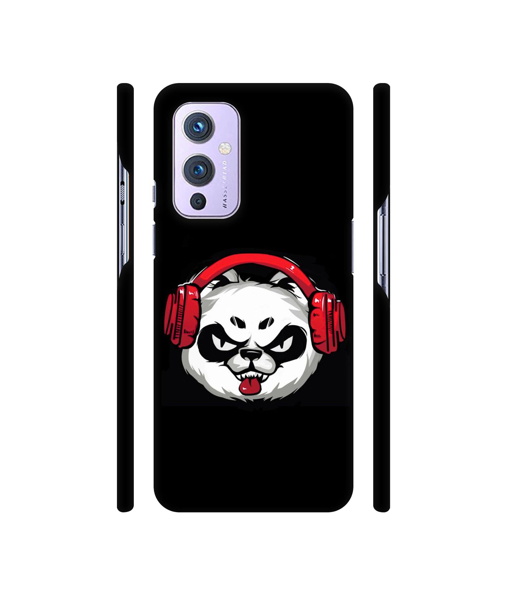 Panda With Headphone Designer Hard Back Cover for OnePlus 9