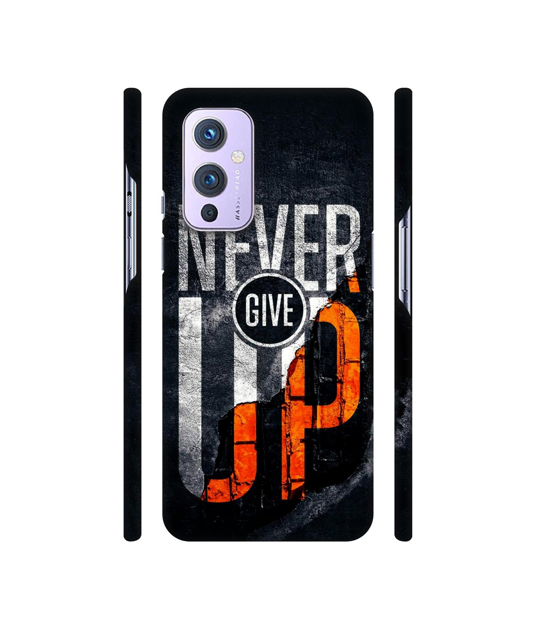 Never Give Up Designer Hard Back Cover for OnePlus 9