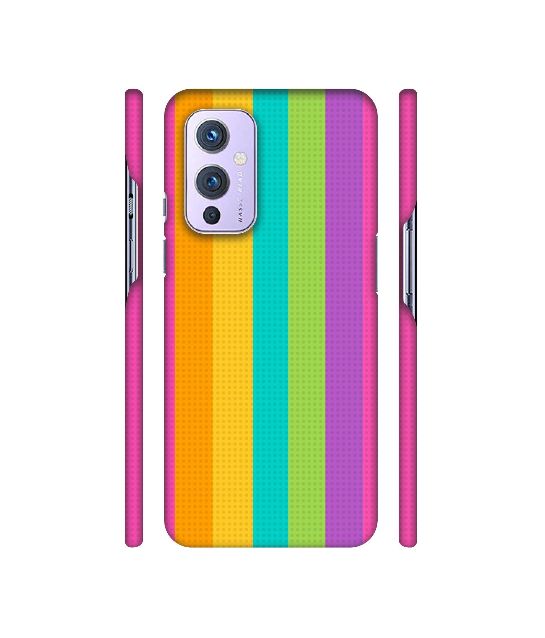 Random Colour Line Designer Hard Back Cover for OnePlus 9