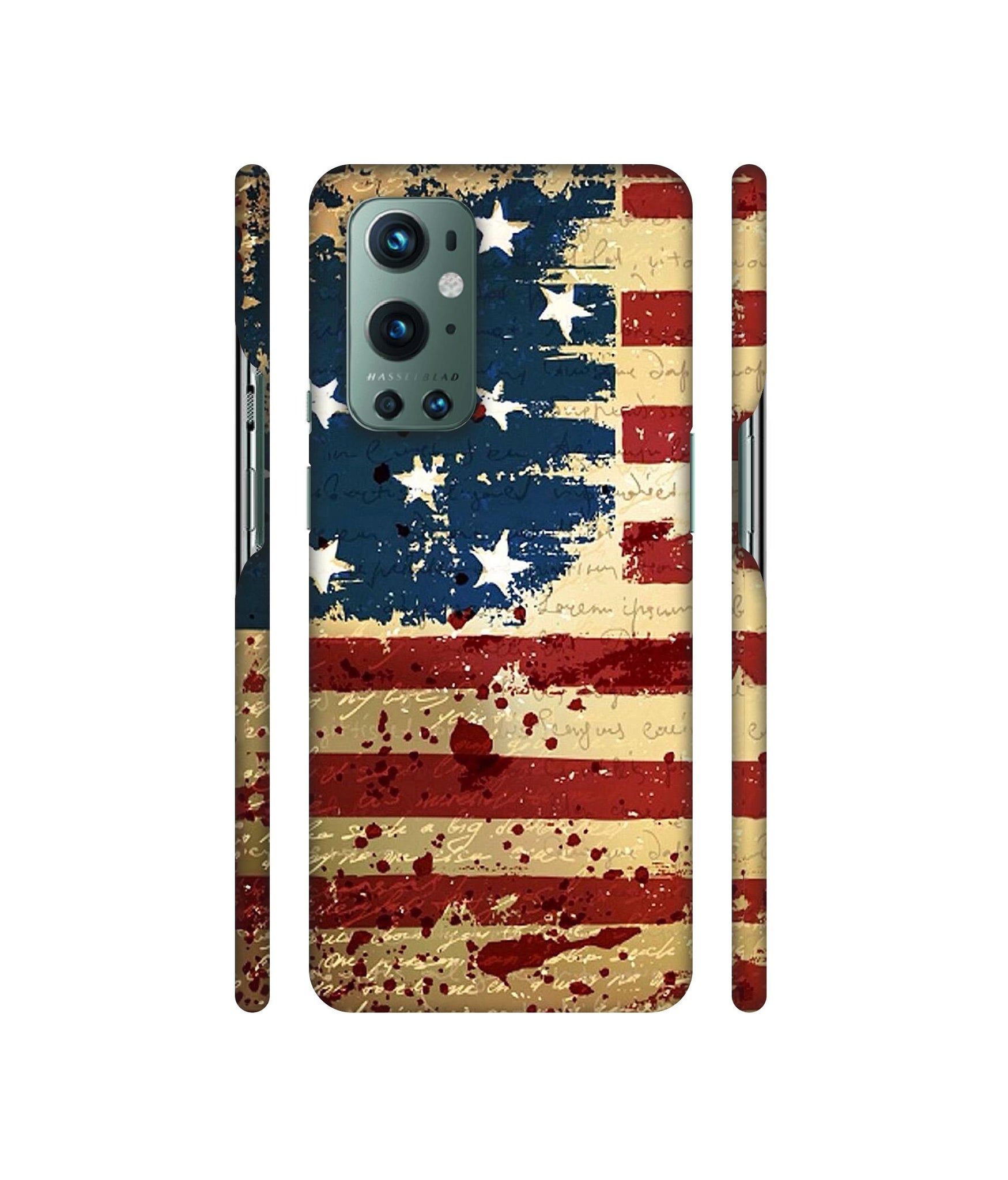 Colorful USA Flag Designer Hard Back Cover for OnePlus 9 Pro