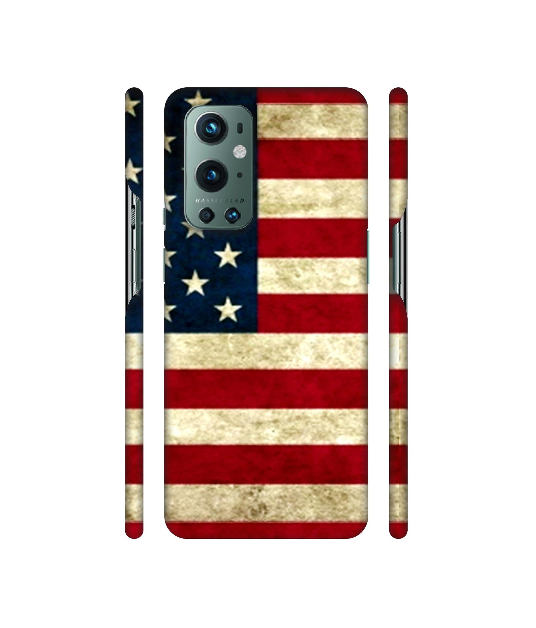 Multicoloured USA Flag Designer Hard Back Cover for OnePlus 9 Pro