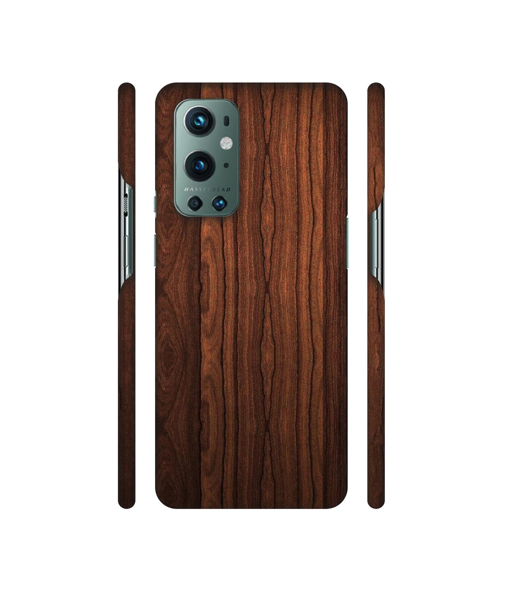 Brown Wooden Texture Designer Hard Back Cover for OnePlus 9 Pro