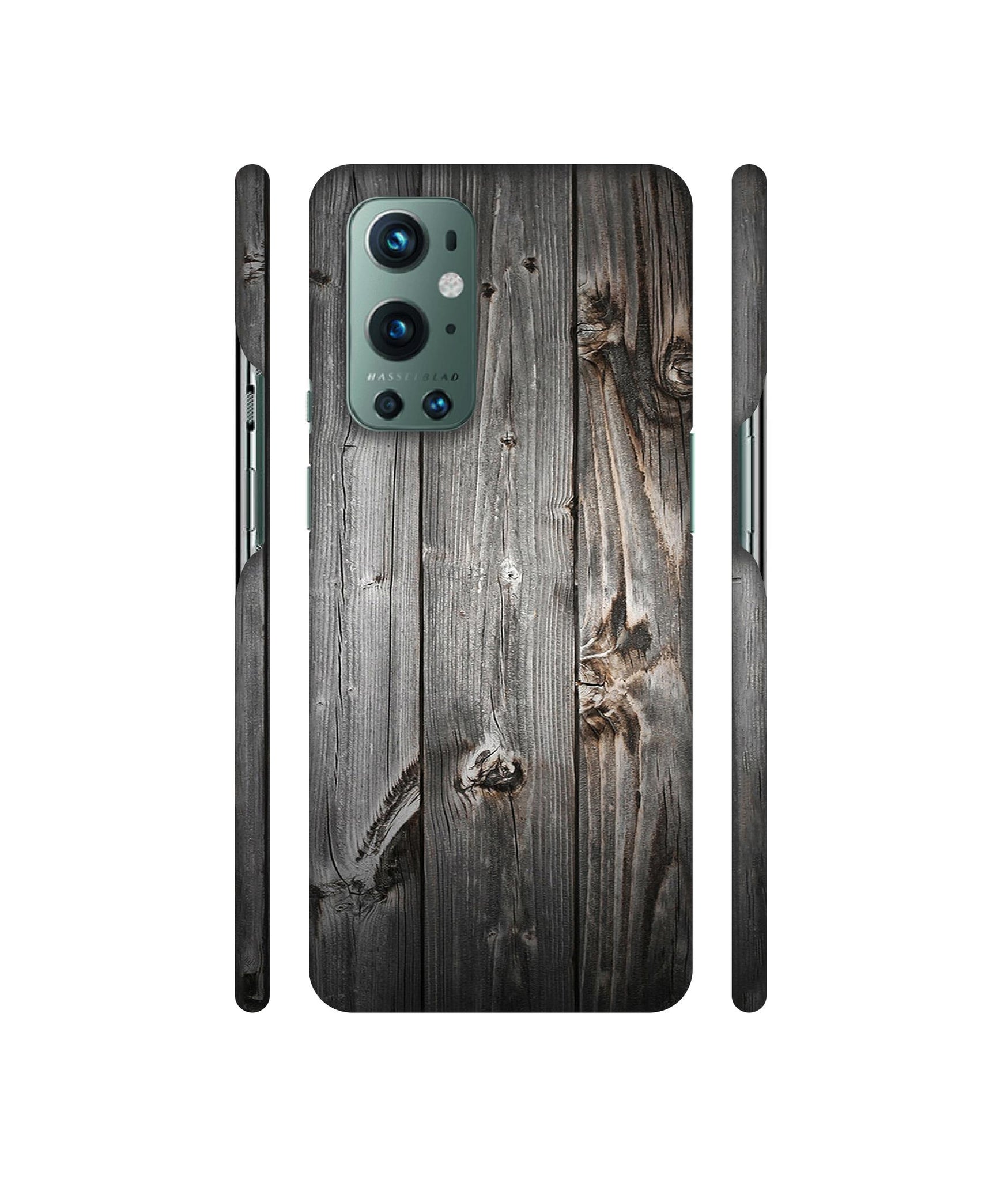 Grey Wooden Texture Designer Hard Back Cover for OnePlus 9 Pro