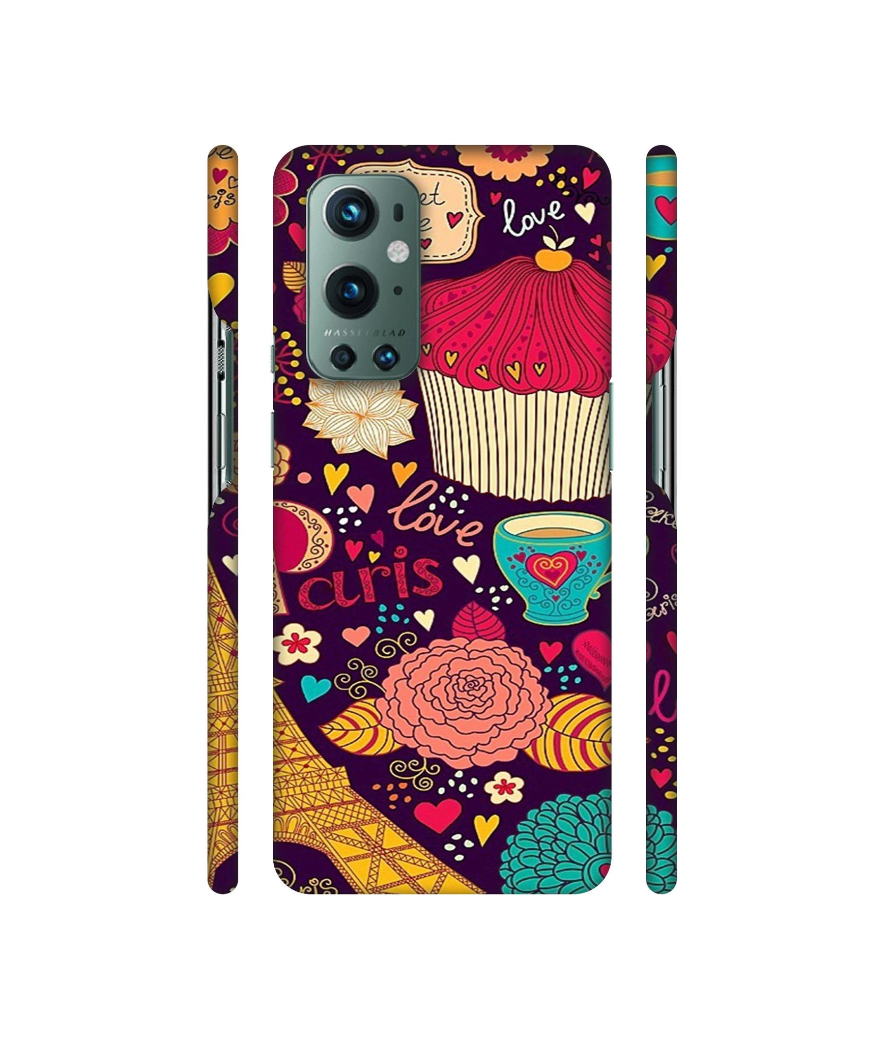 Paris Flower Love Designer Hard Back Cover for OnePlus 9 Pro