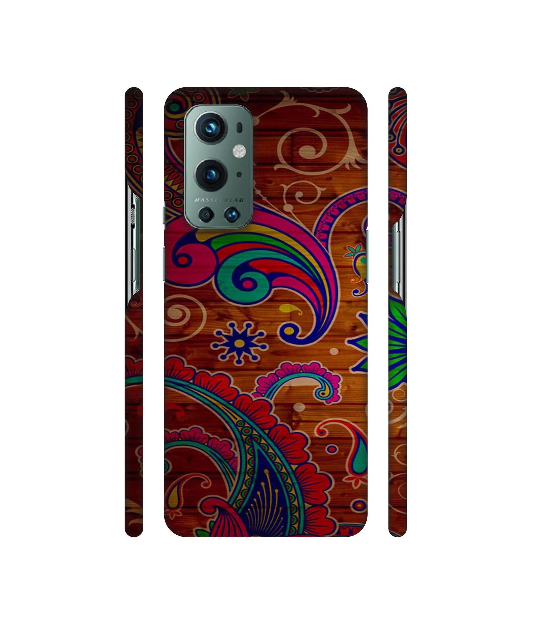 Wooden Pattern Print Designer Hard Back Cover for OnePlus 9 Pro