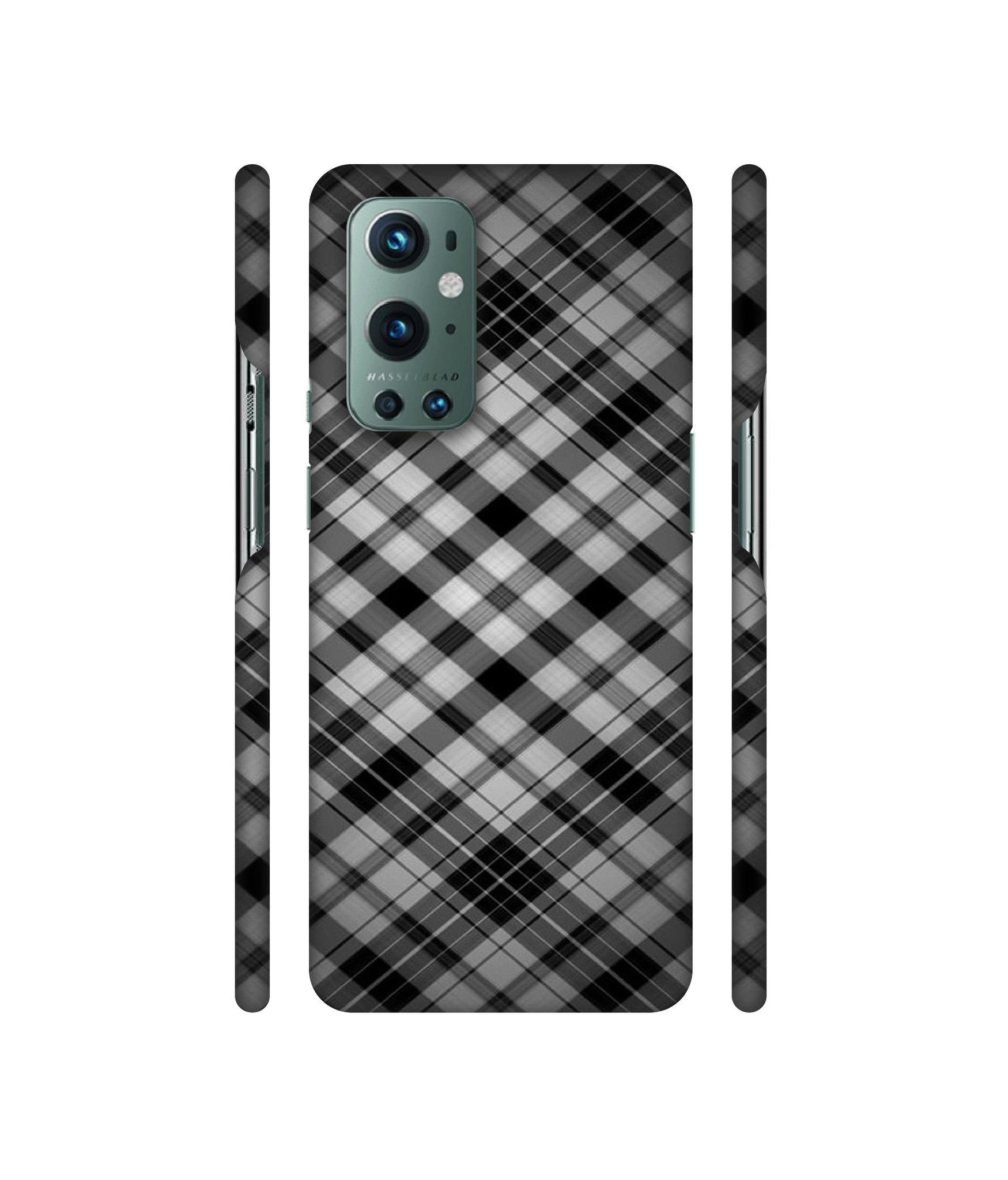Black Stripes Pattern Designer Hard Back Cover for OnePlus 9 Pro