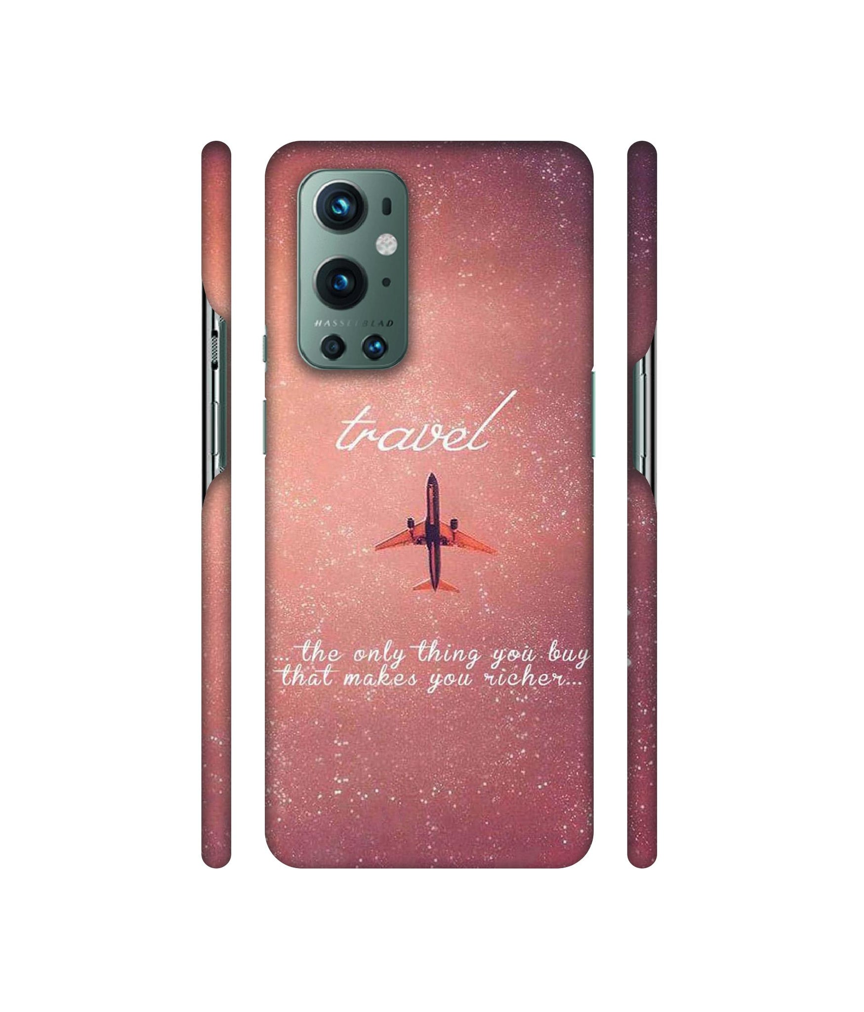 Travel with Plane Designer Hard Back Cover for OnePlus 9 Pro