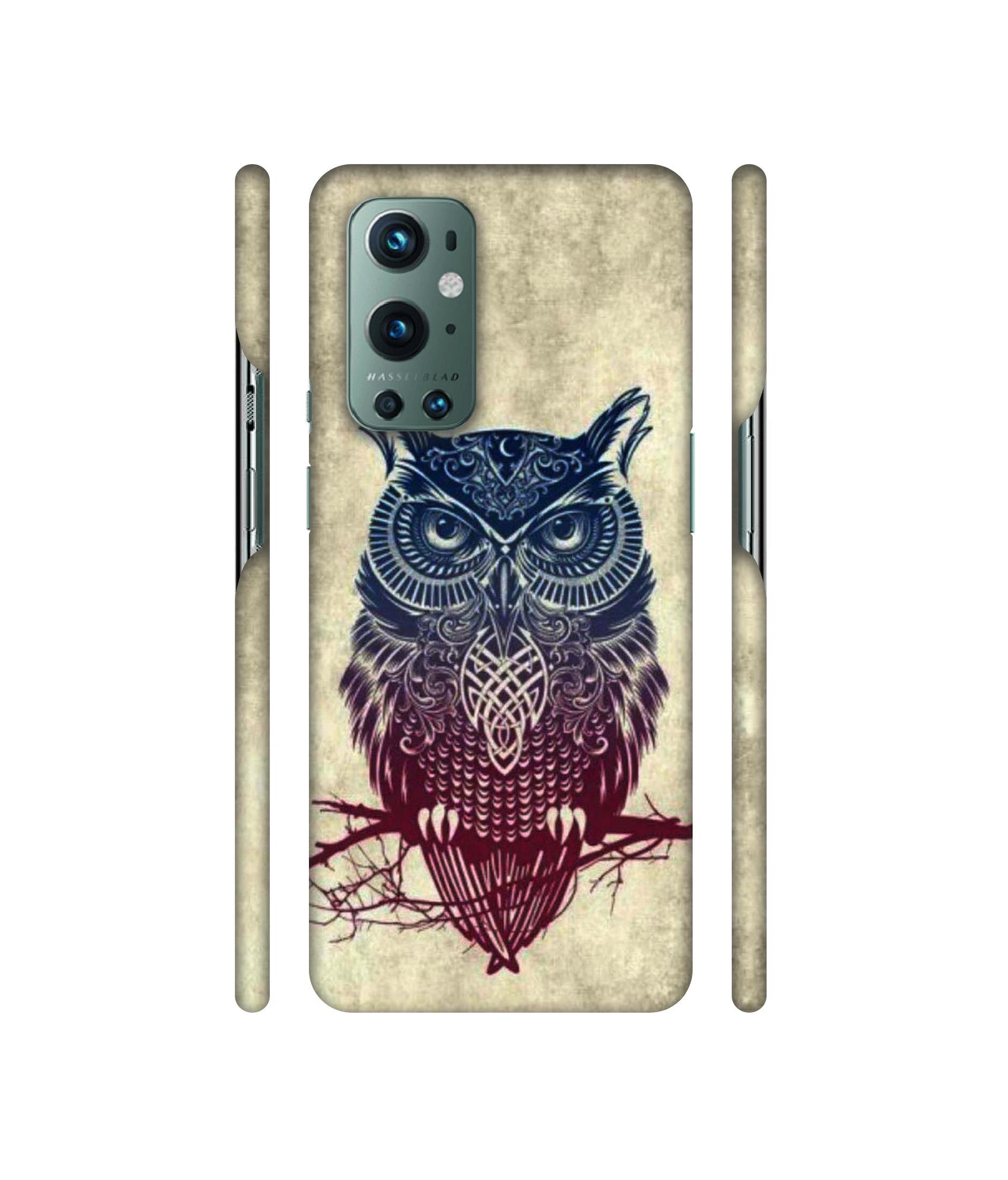 Owl Pattern Designer Hard Back Cover for OnePlus 9 Pro