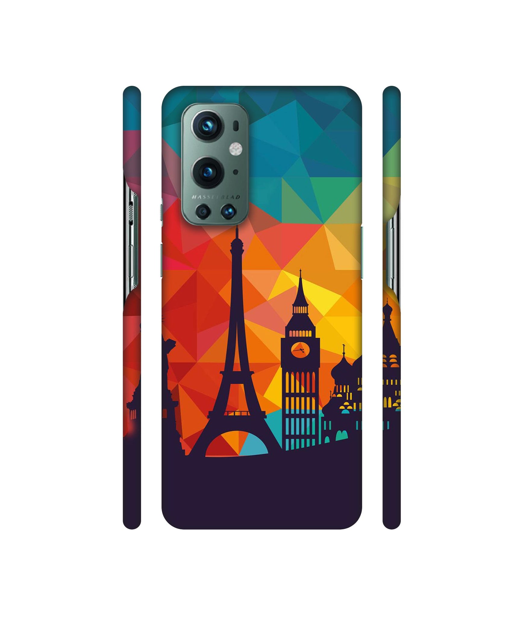 Colored Paris Designer Hard Back Cover for OnePlus 9 Pro