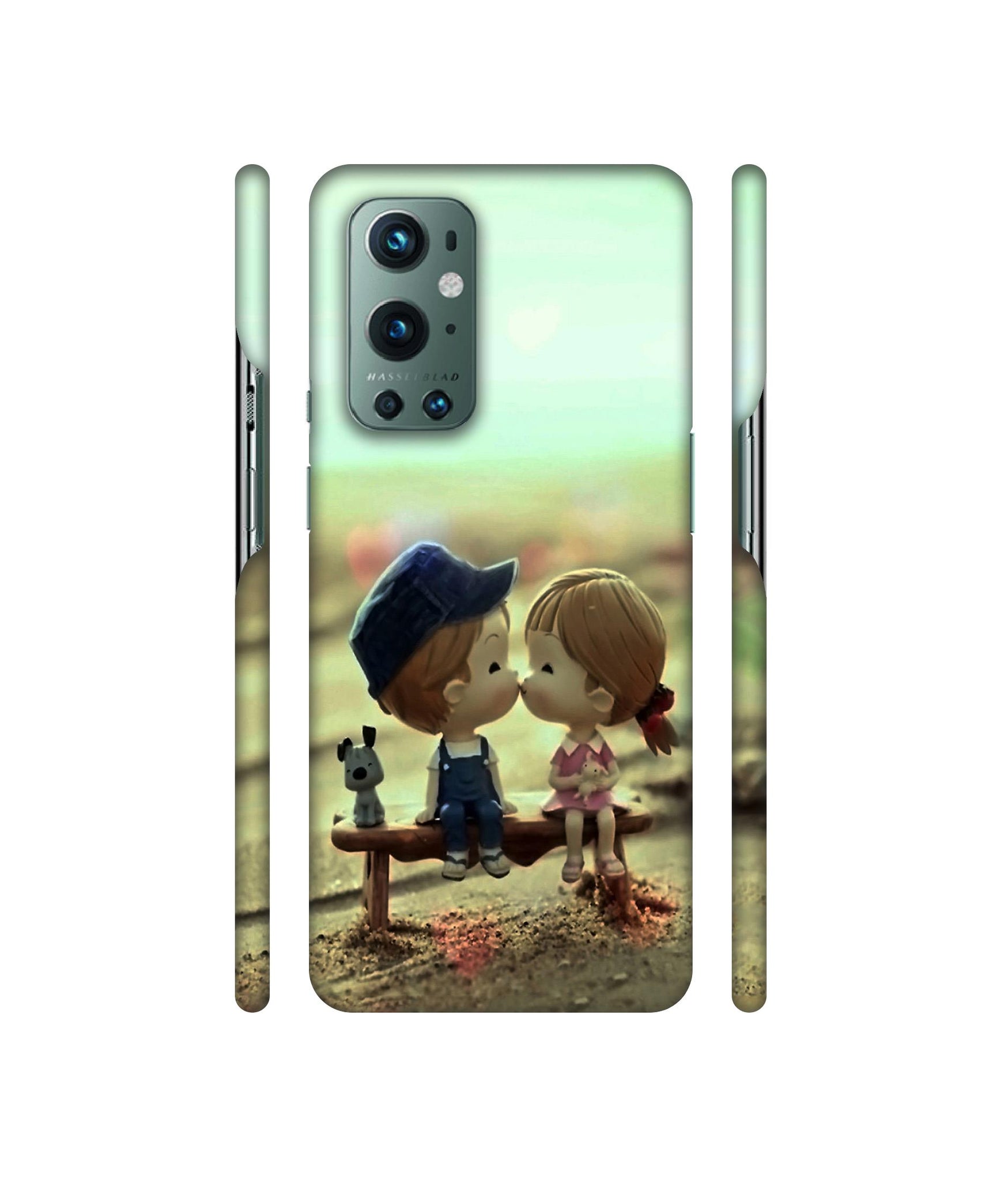 Love Couples Pattern Designer Hard Back Cover for OnePlus 9 Pro
