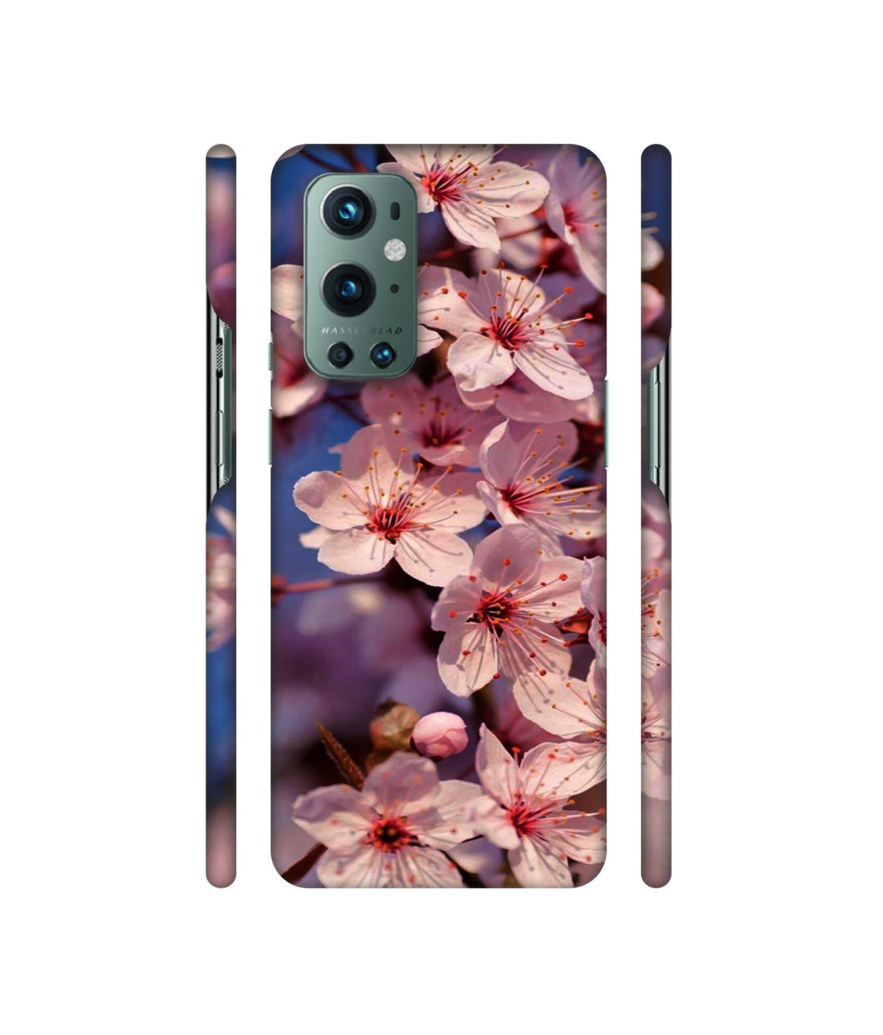 Pink Flowers Pattern Designer Hard Back Cover for OnePlus 9 Pro