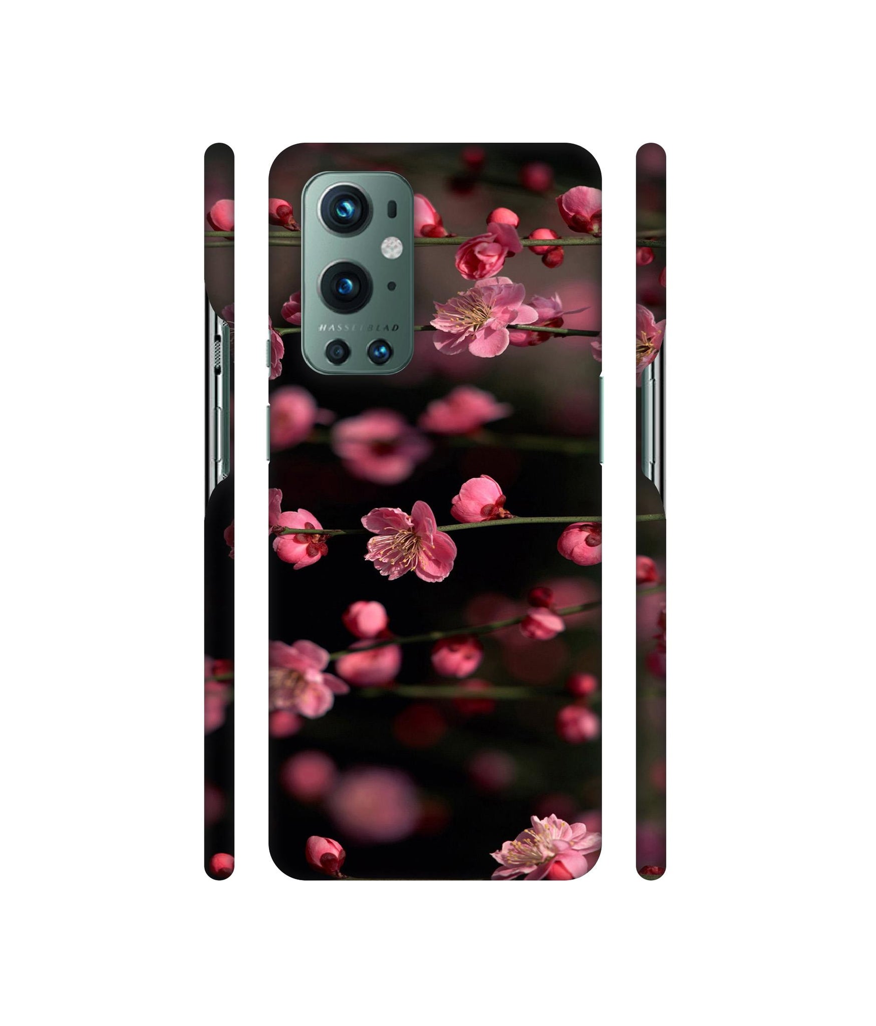 Pink Flowers Designer Hard Back Cover for OnePlus 9 Pro