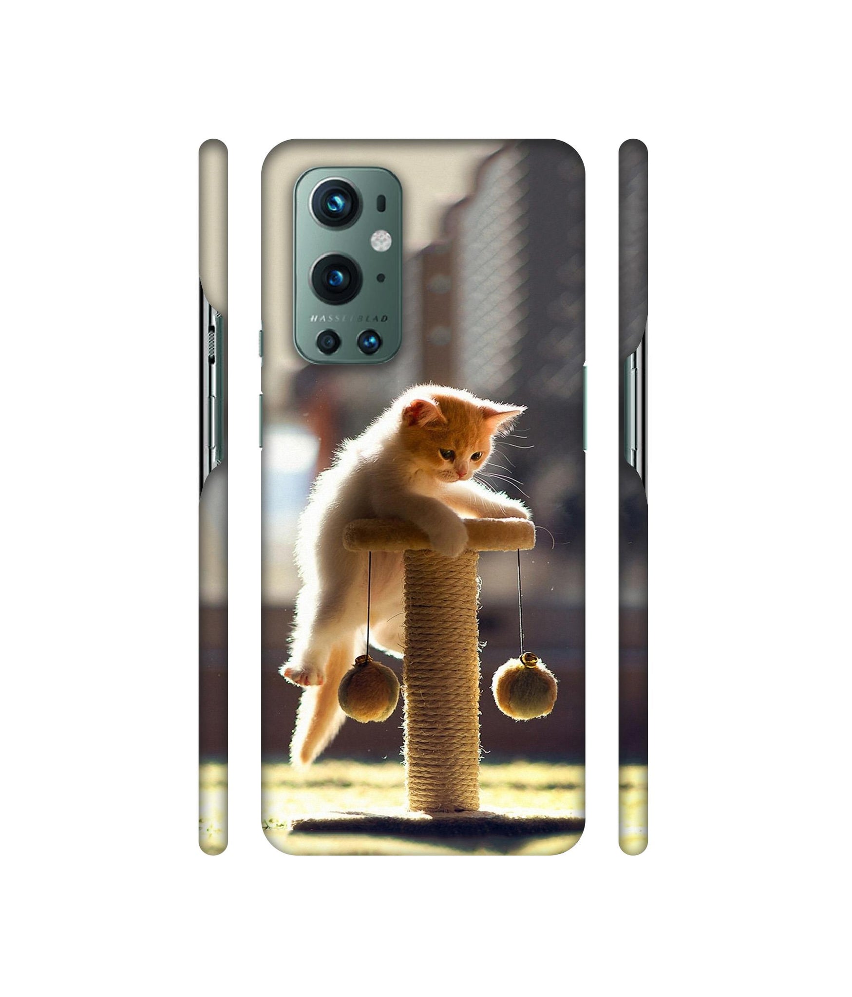 Cat Climbing Designer Hard Back Cover for OnePlus 9 Pro