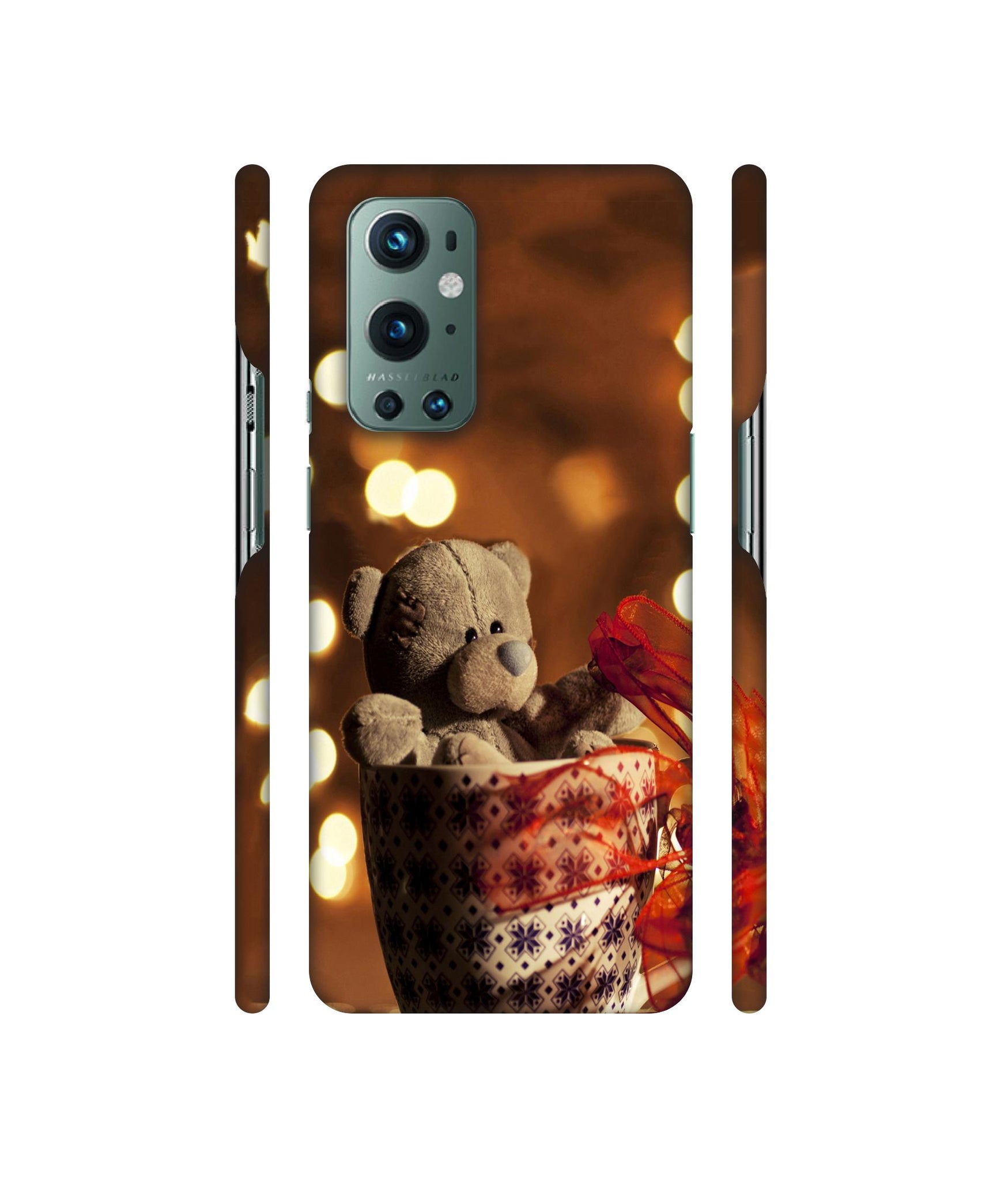 Teddy In Cup Designer Hard Back Cover for OnePlus 9 Pro