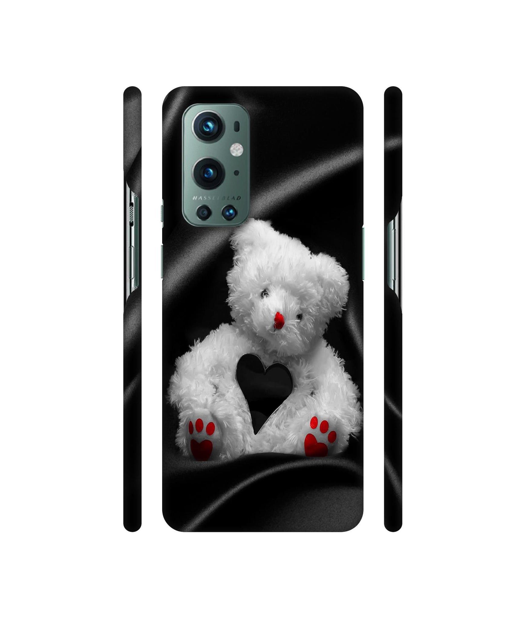White Teddy Bear Designer Hard Back Cover for OnePlus 9 Pro