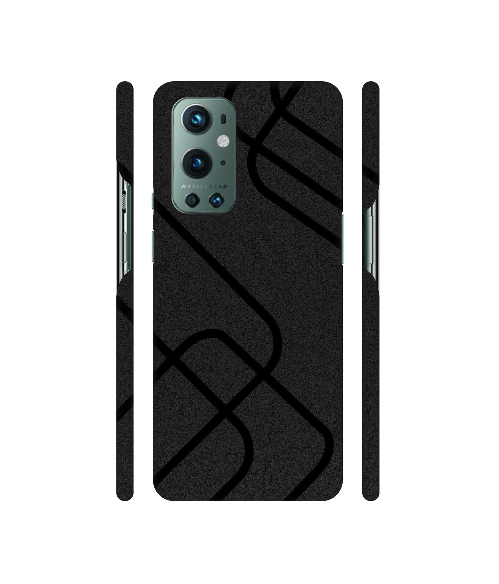 Zig-Zag Black Line Designer Hard Back Cover for OnePlus 9 Pro