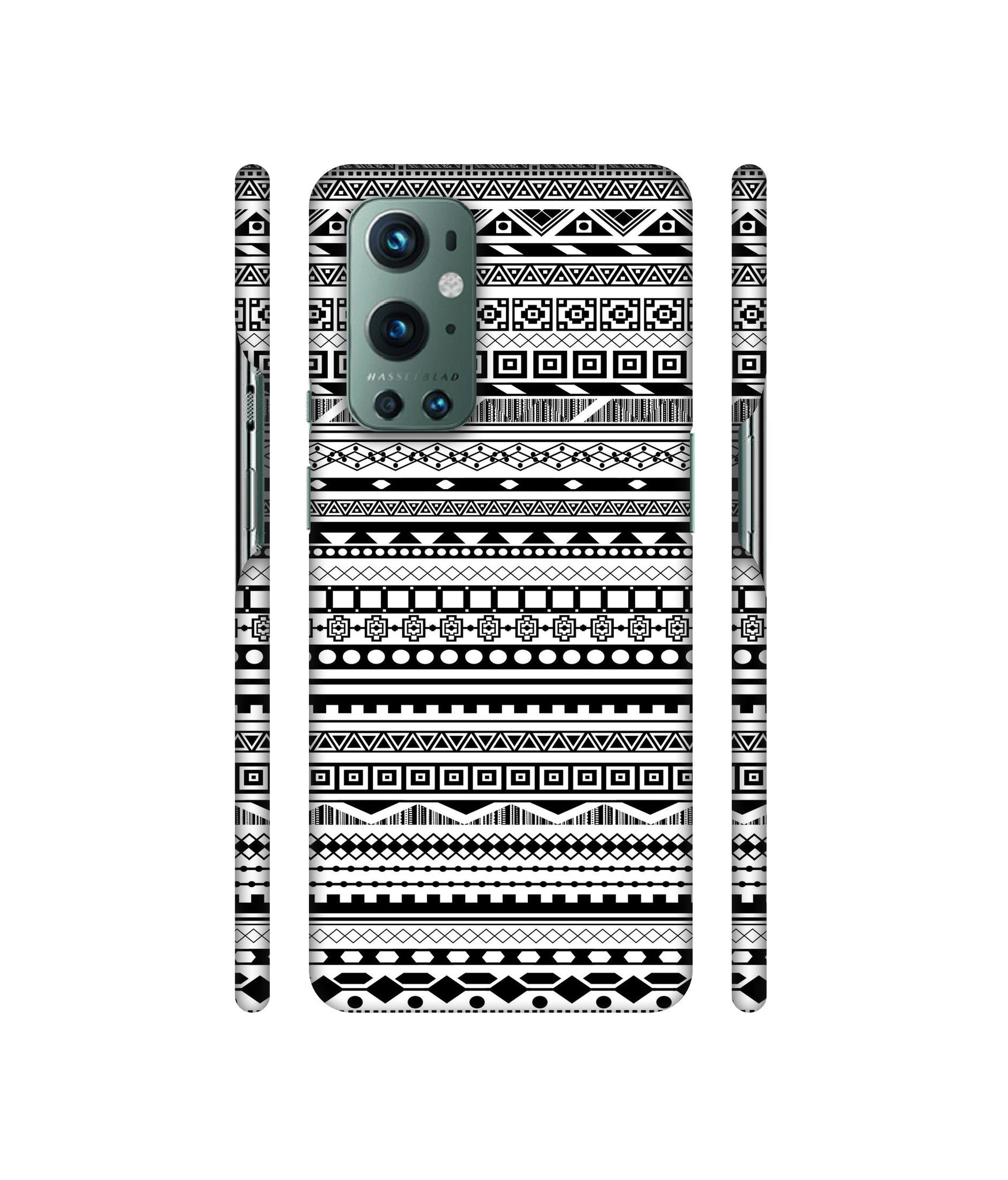 Black & White Patterns Designer Hard Back Cover for OnePlus 9 Pro