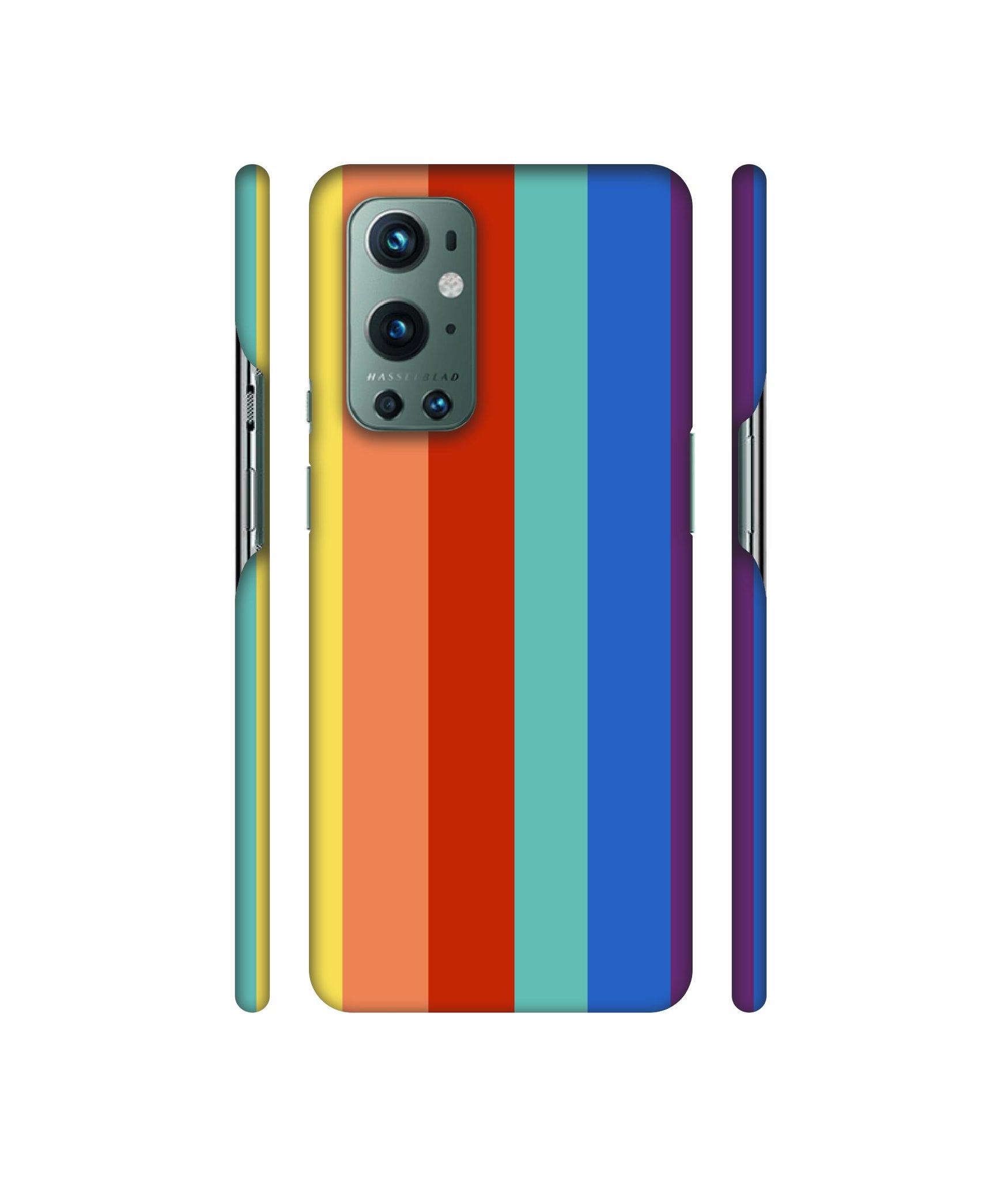 Rainbow Colors Designer Hard Back Cover for OnePlus 9 Pro