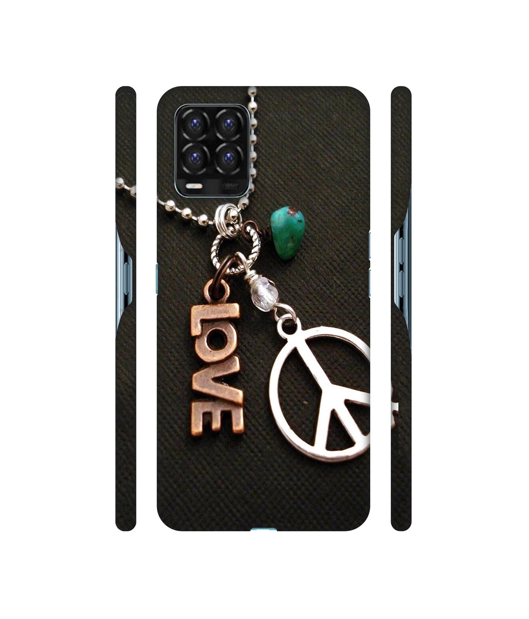 Love and Peace Designer Hard Back Cover for Realme 8 / Realme 8 Pro