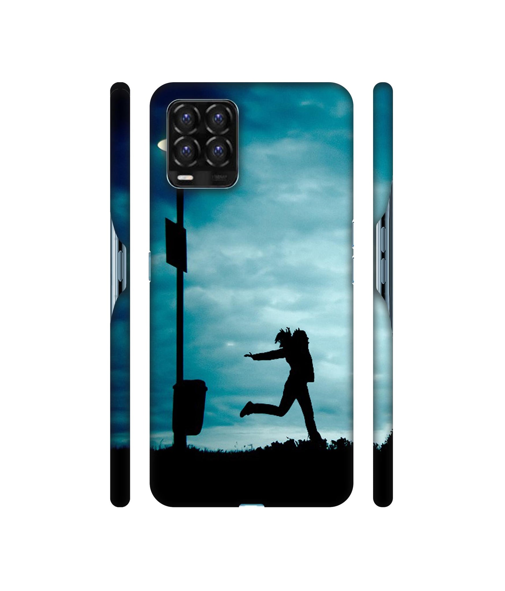 Girl Running At Night Designer Hard Back Cover for Realme 8 / Realme 8 Pro