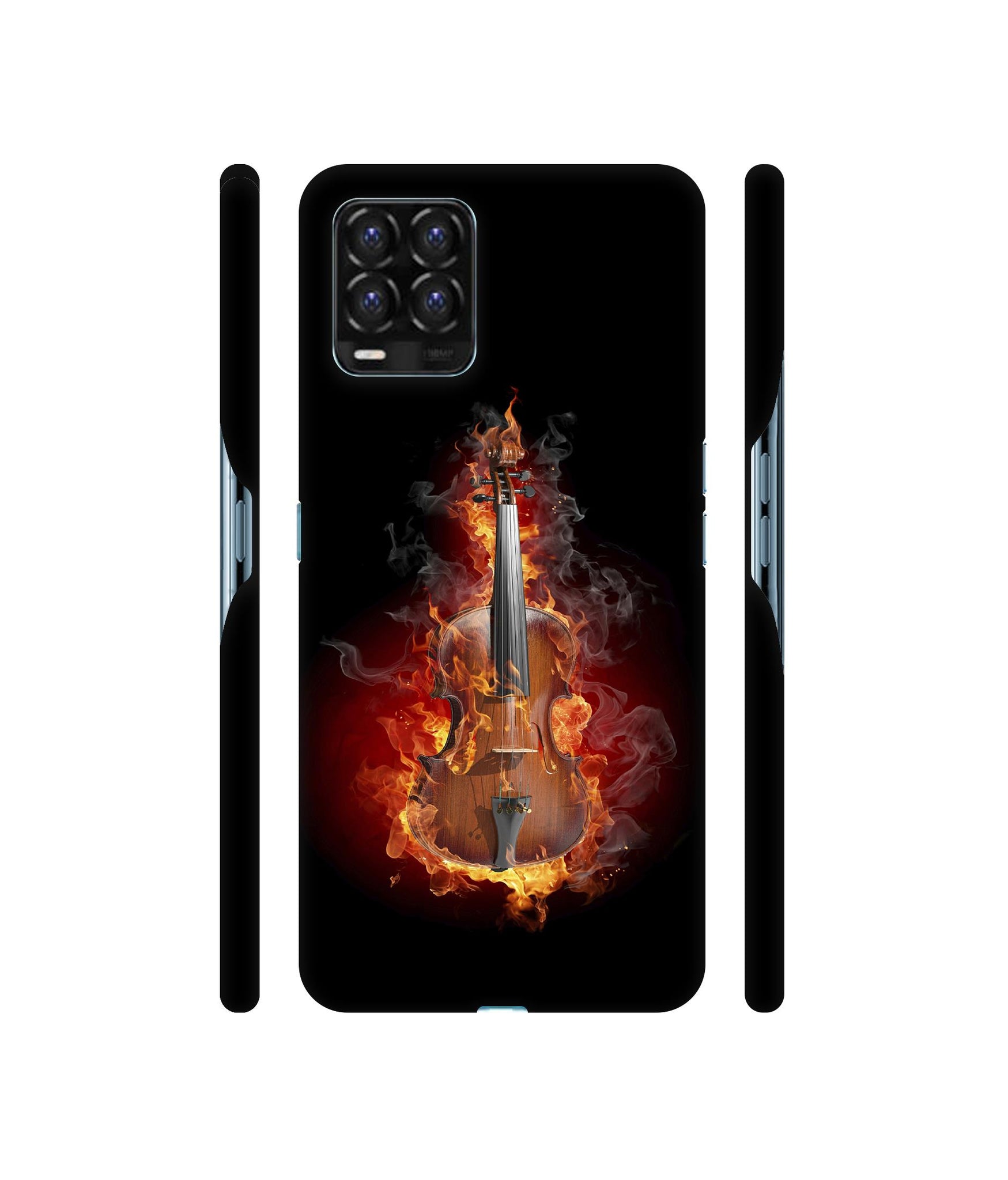 Burning Violin Designer Hard Back Cover for Realme 8 / Realme 8 Pro