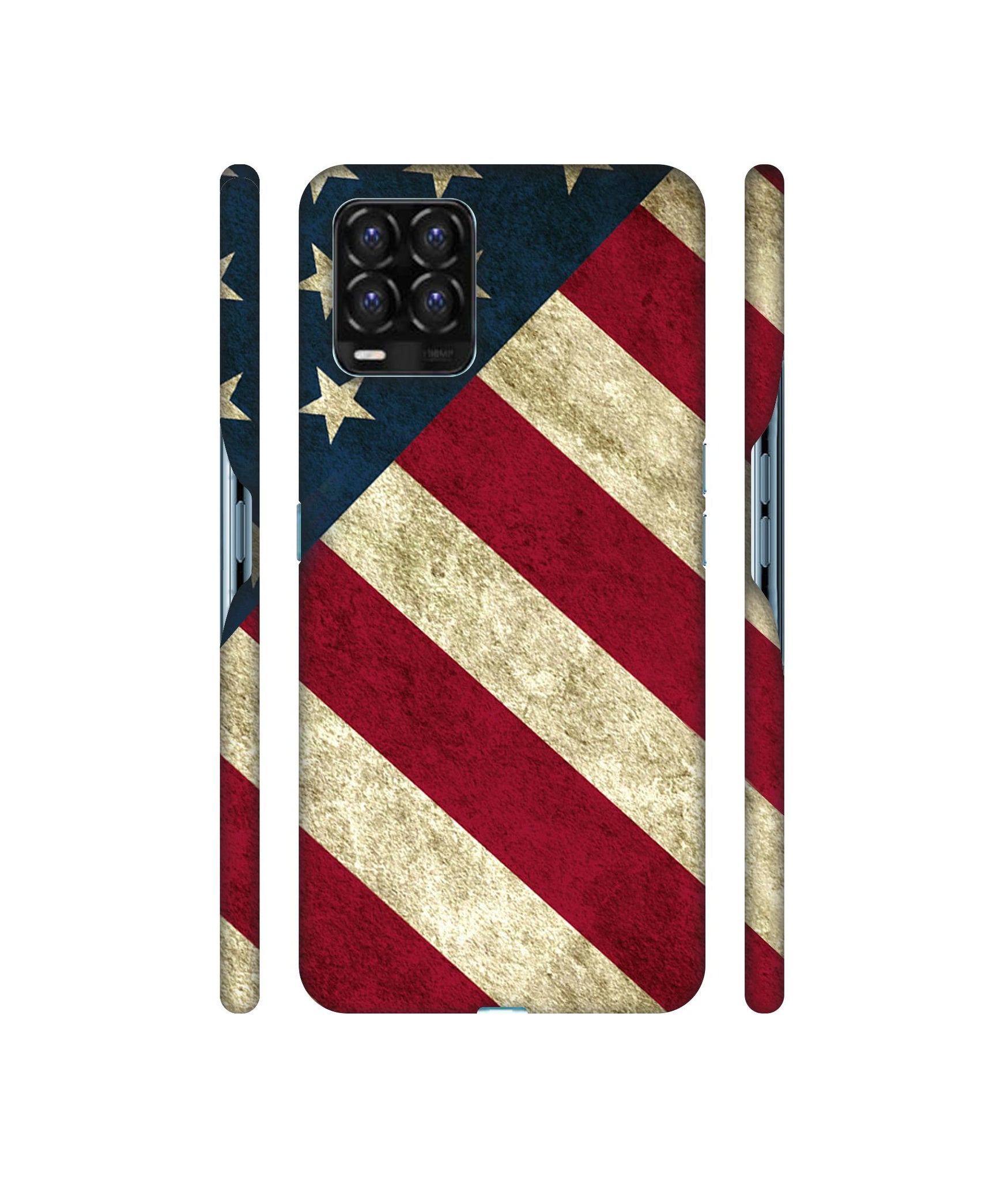 USA Flag Designer Hard Back Cover for Realme 8 / Realme 8 Pro