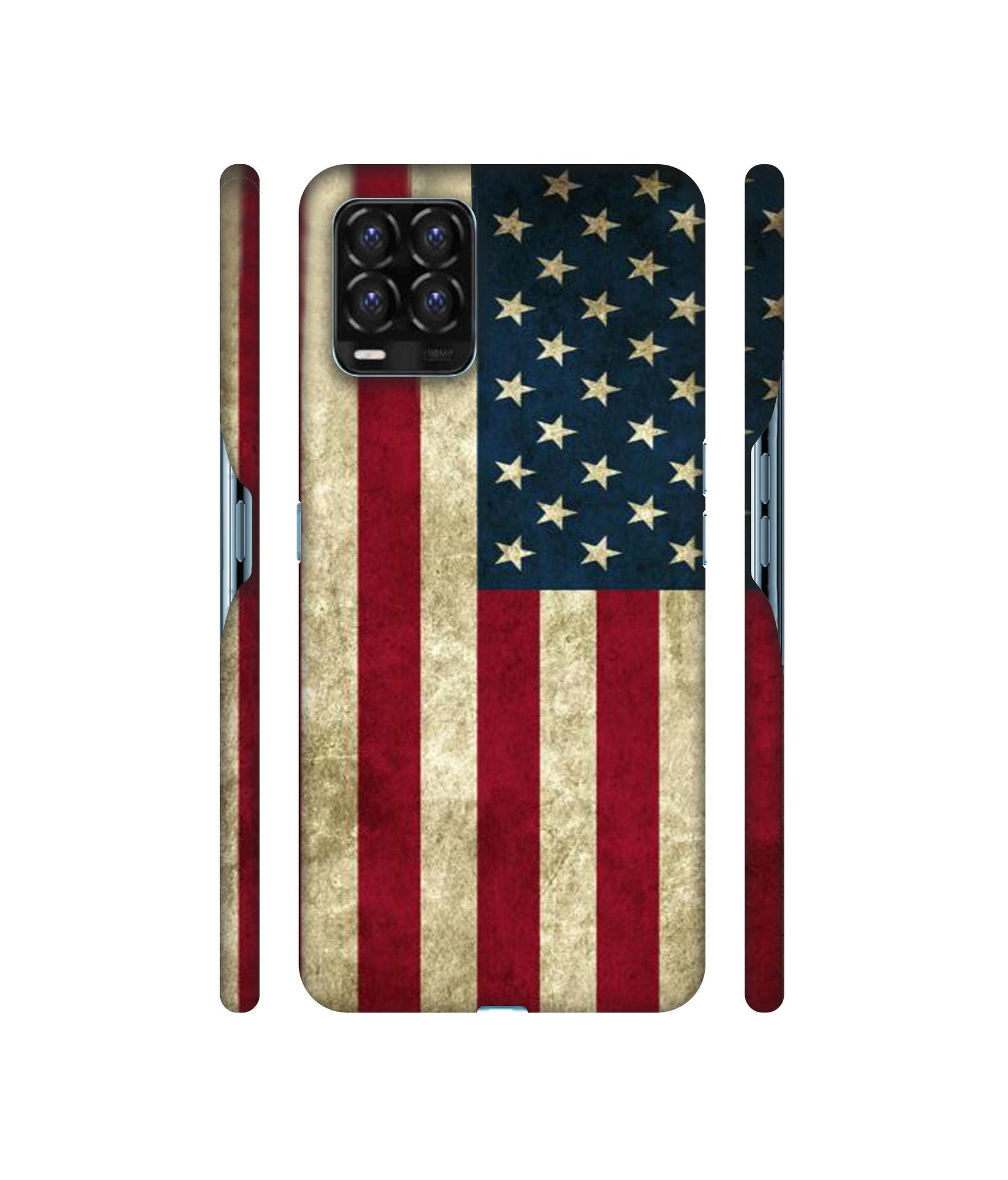 Vingate USA Flag Designer Hard Back Cover for Realme 8 / Realme 8 Pro