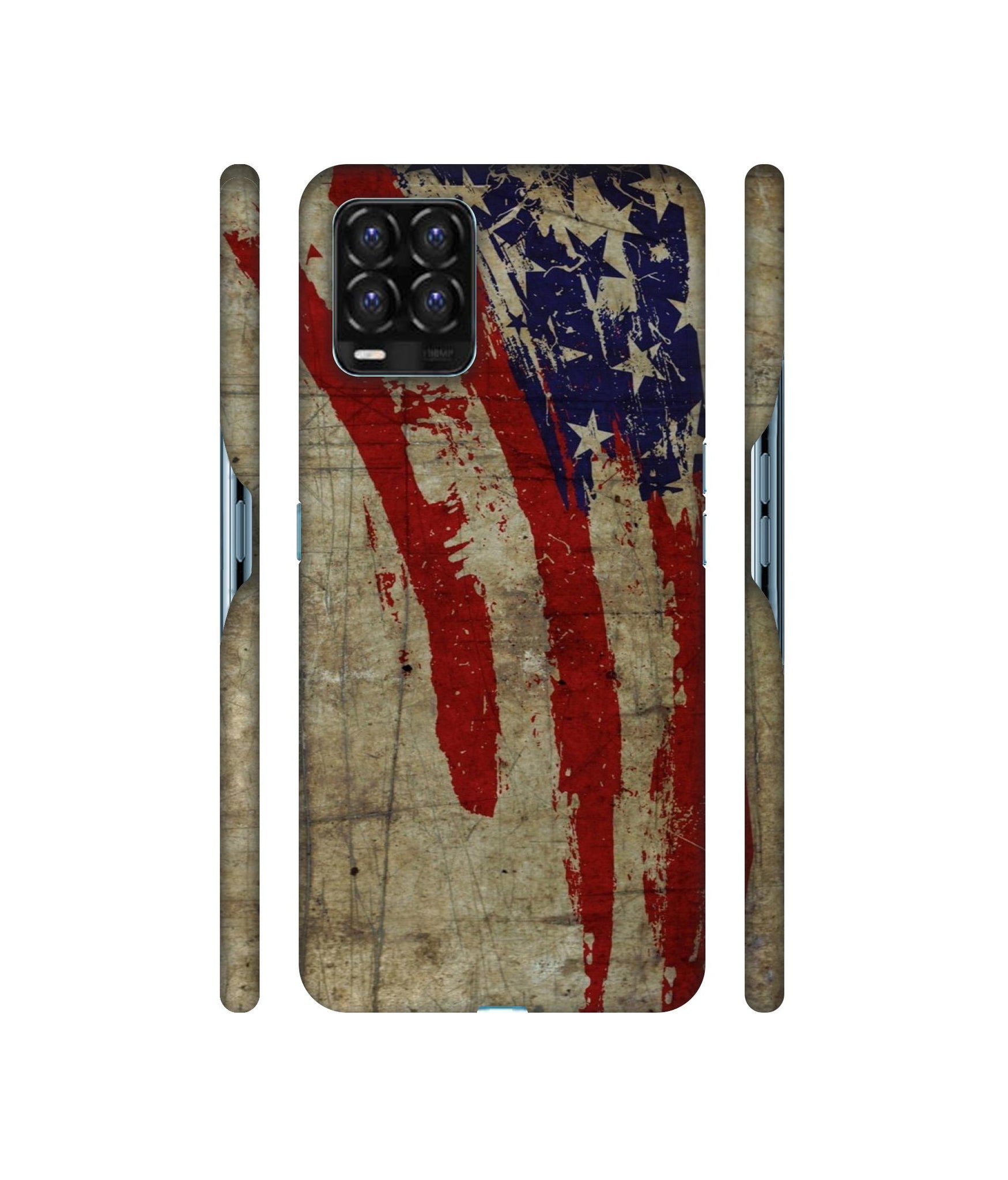 Vintage American Flag Designer Hard Back Cover for Realme 8 / Realme 8 Pro